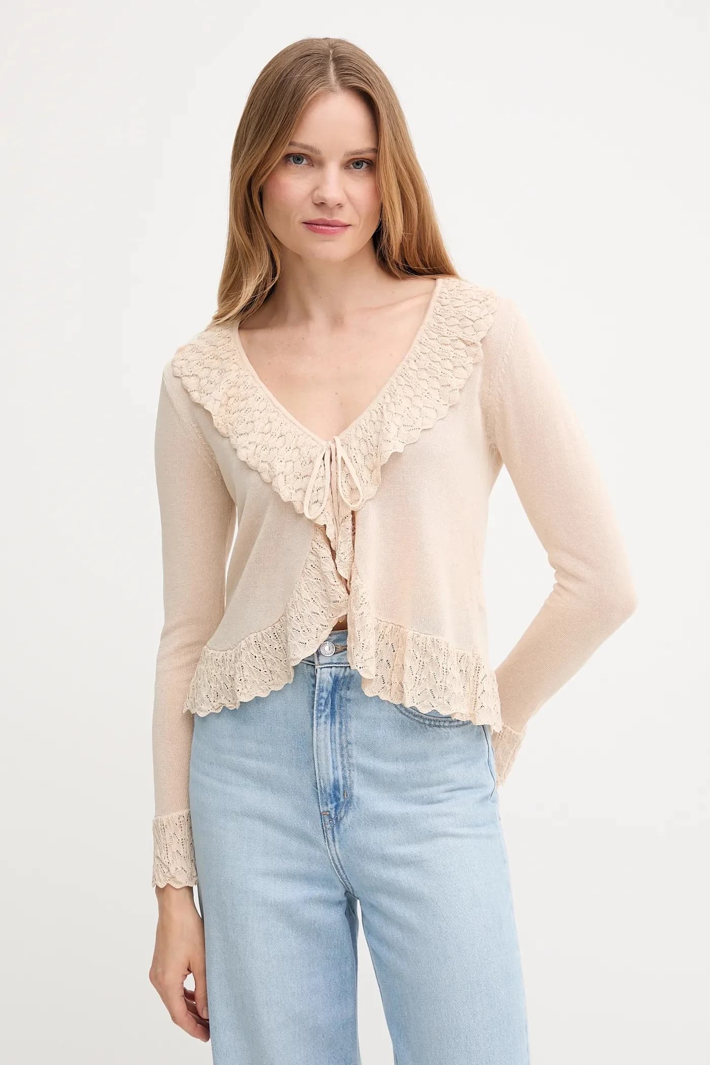 Кардиган с льном