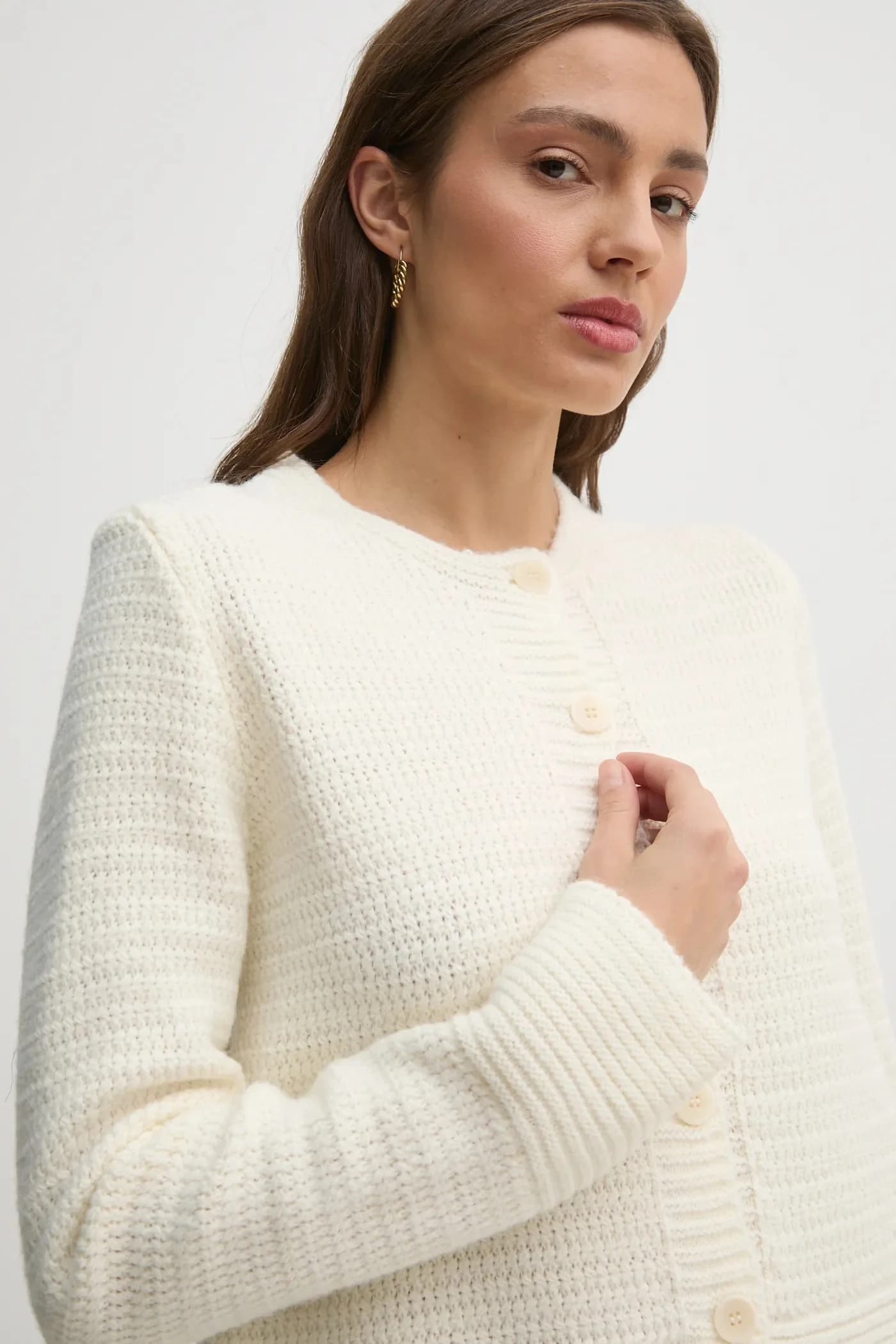 Кардиган из смесовой шерсти - фото 4