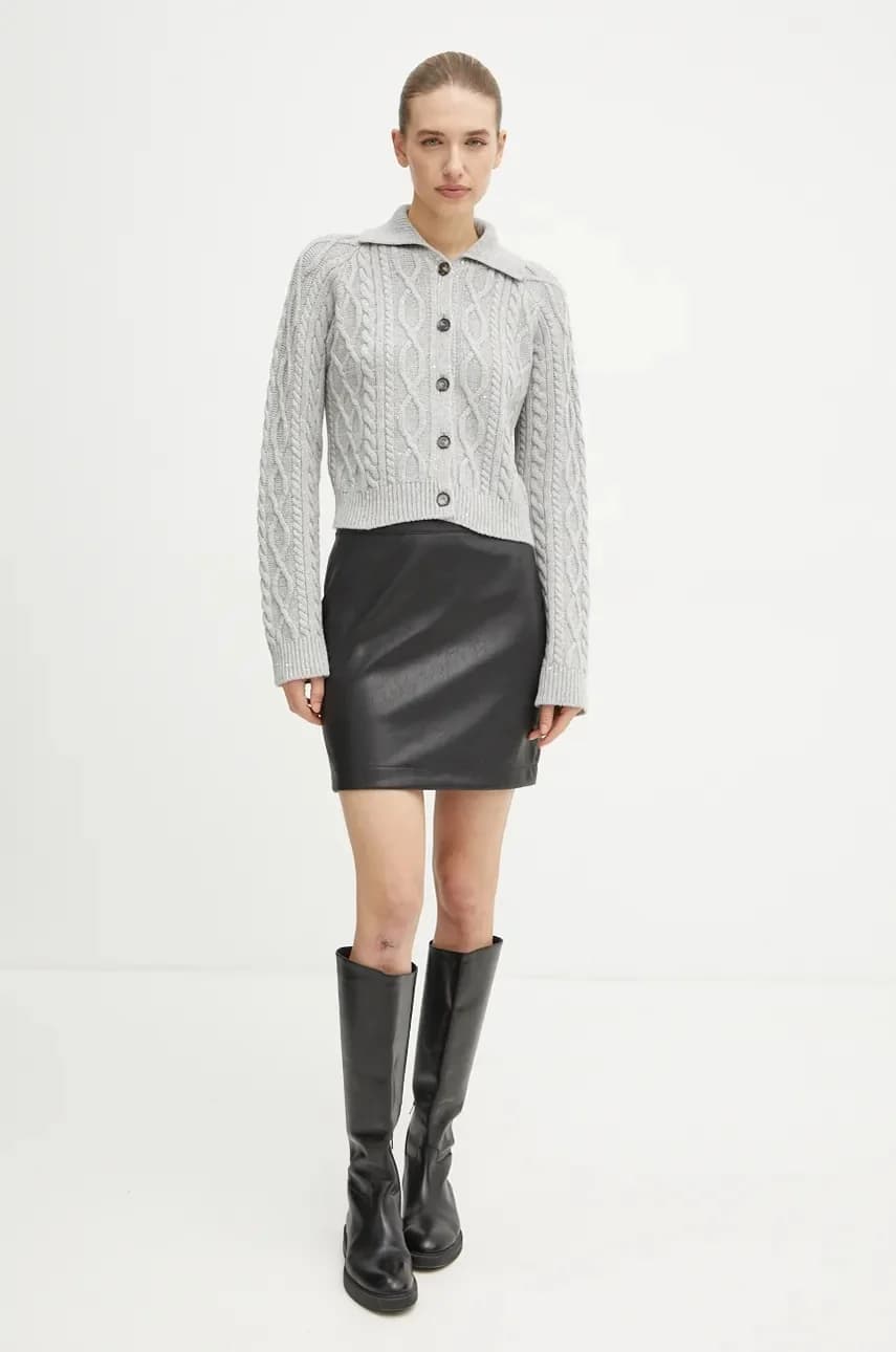 Кардиган из смесовой шерсти - фото 2