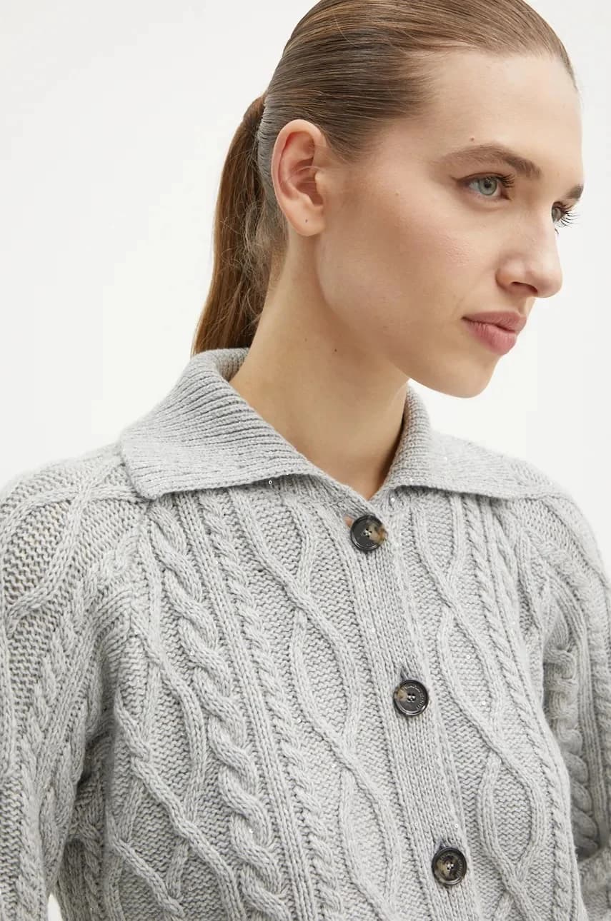 Кардиган из смесовой шерсти - фото 5