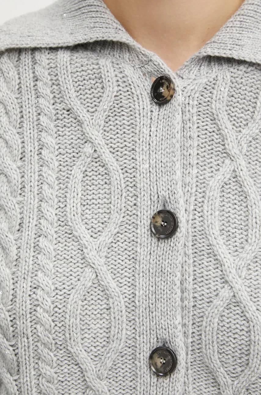 Кардиган из смесовой шерсти - фото 6