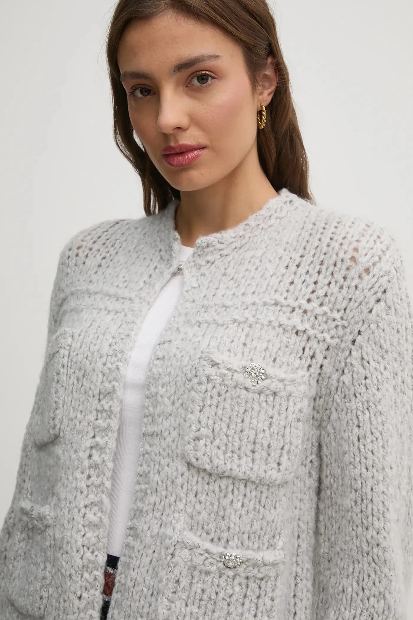 Кардиган из смесовой шерсти - фото 4