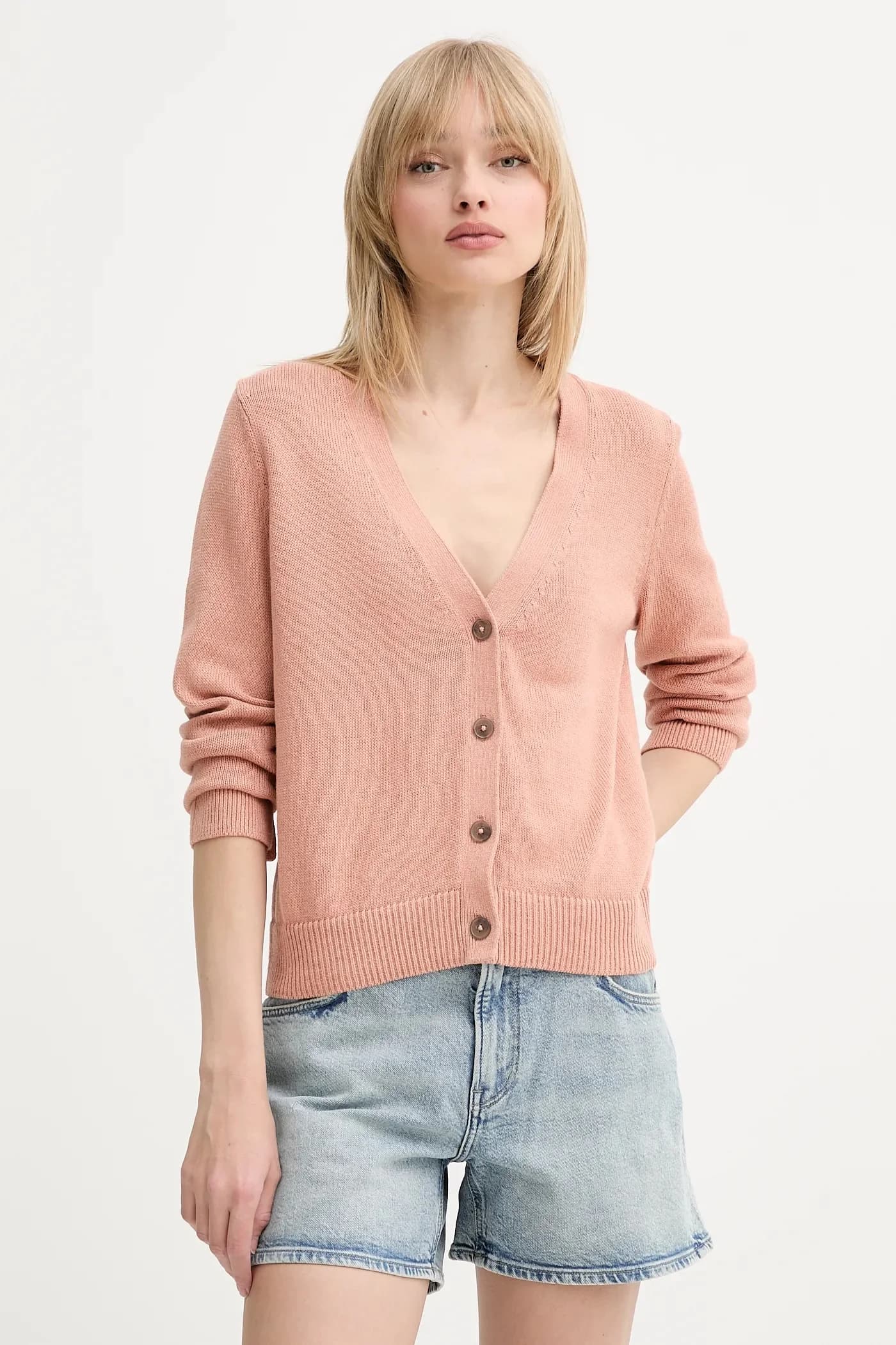 Кардиган из смесового льна