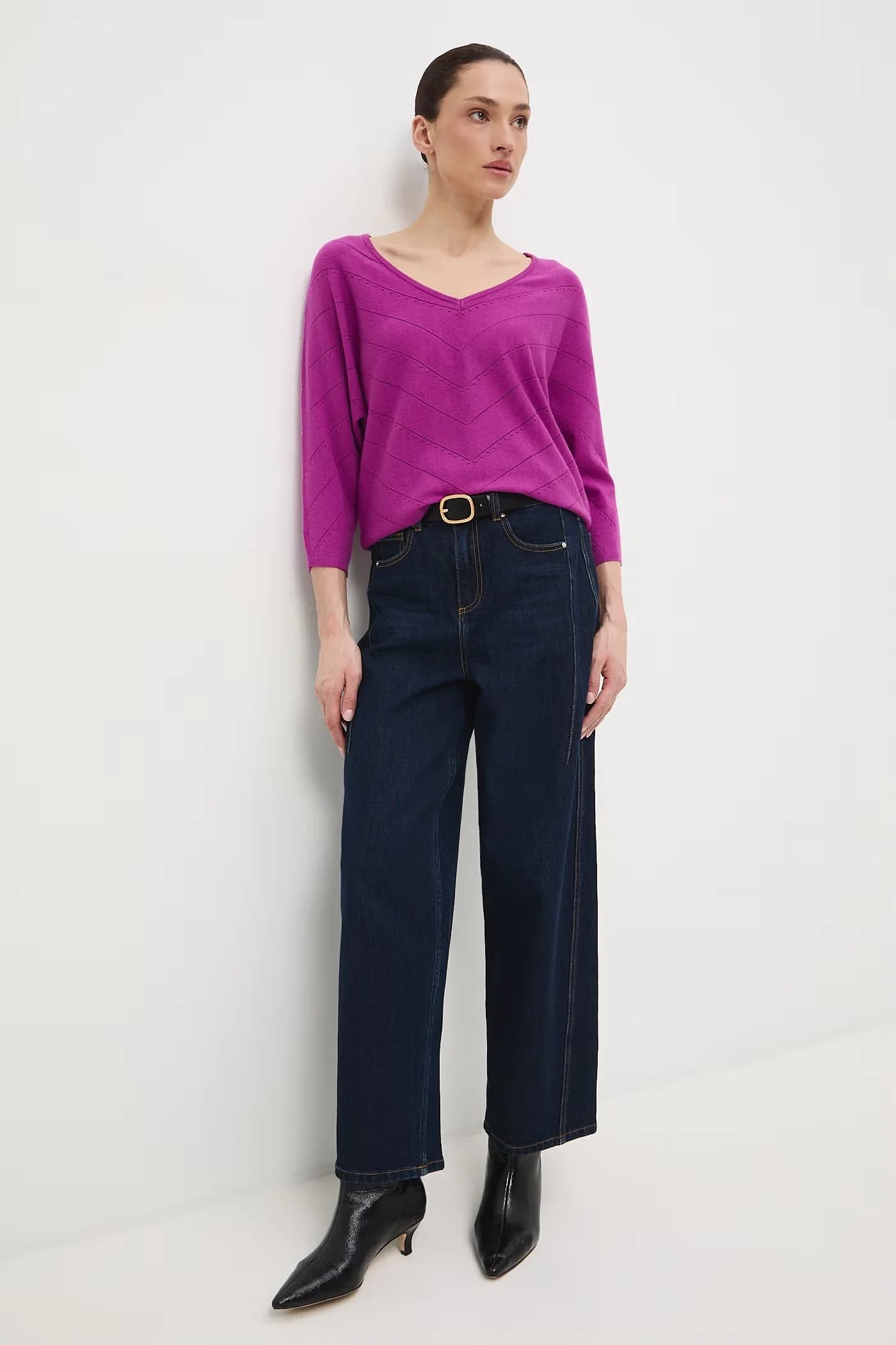 Женский ажурный свитер - фото 2