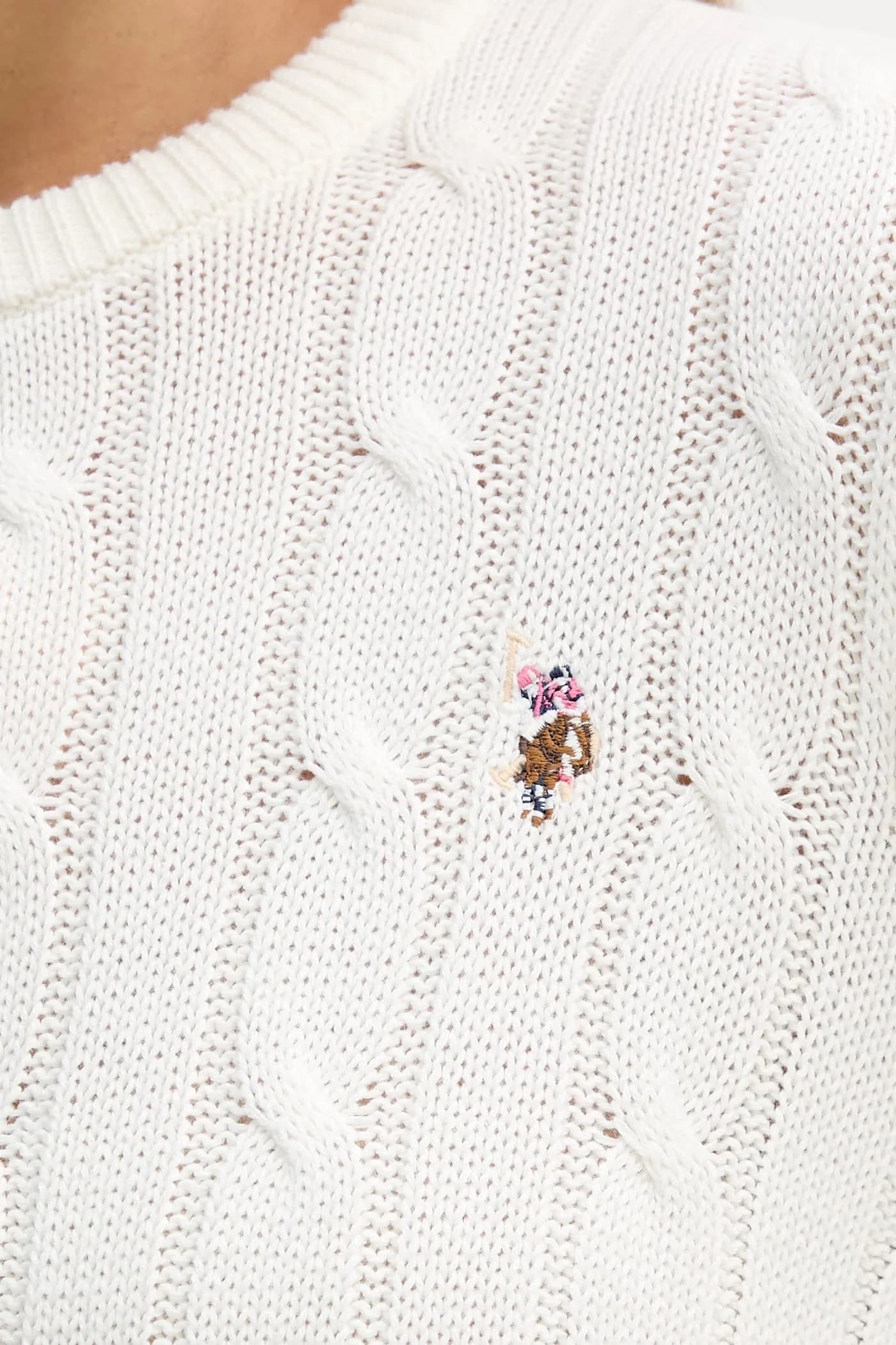 хлопковый свитер CREW NECK CABLE - фото 5