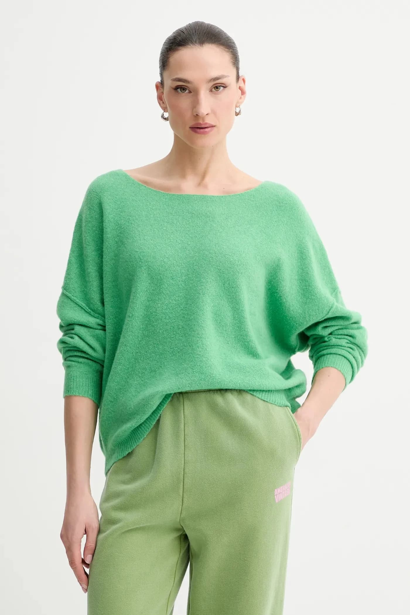 Свитер из смесовой шерсти PULL ML COL BATEAU