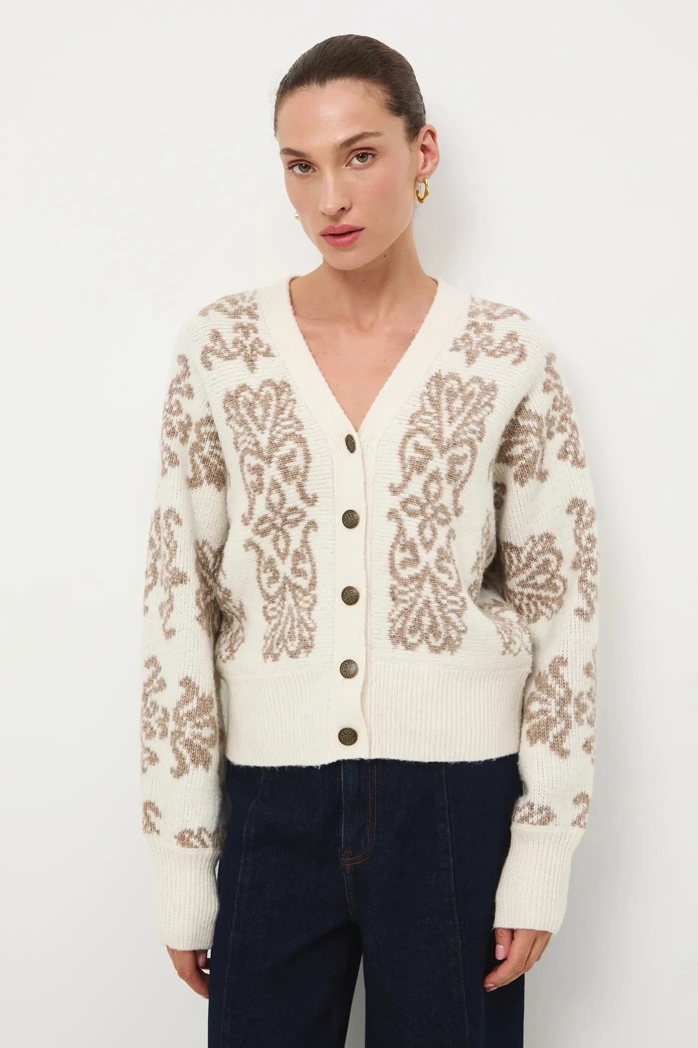 Кардиган из смесовой шерсти - фото 2