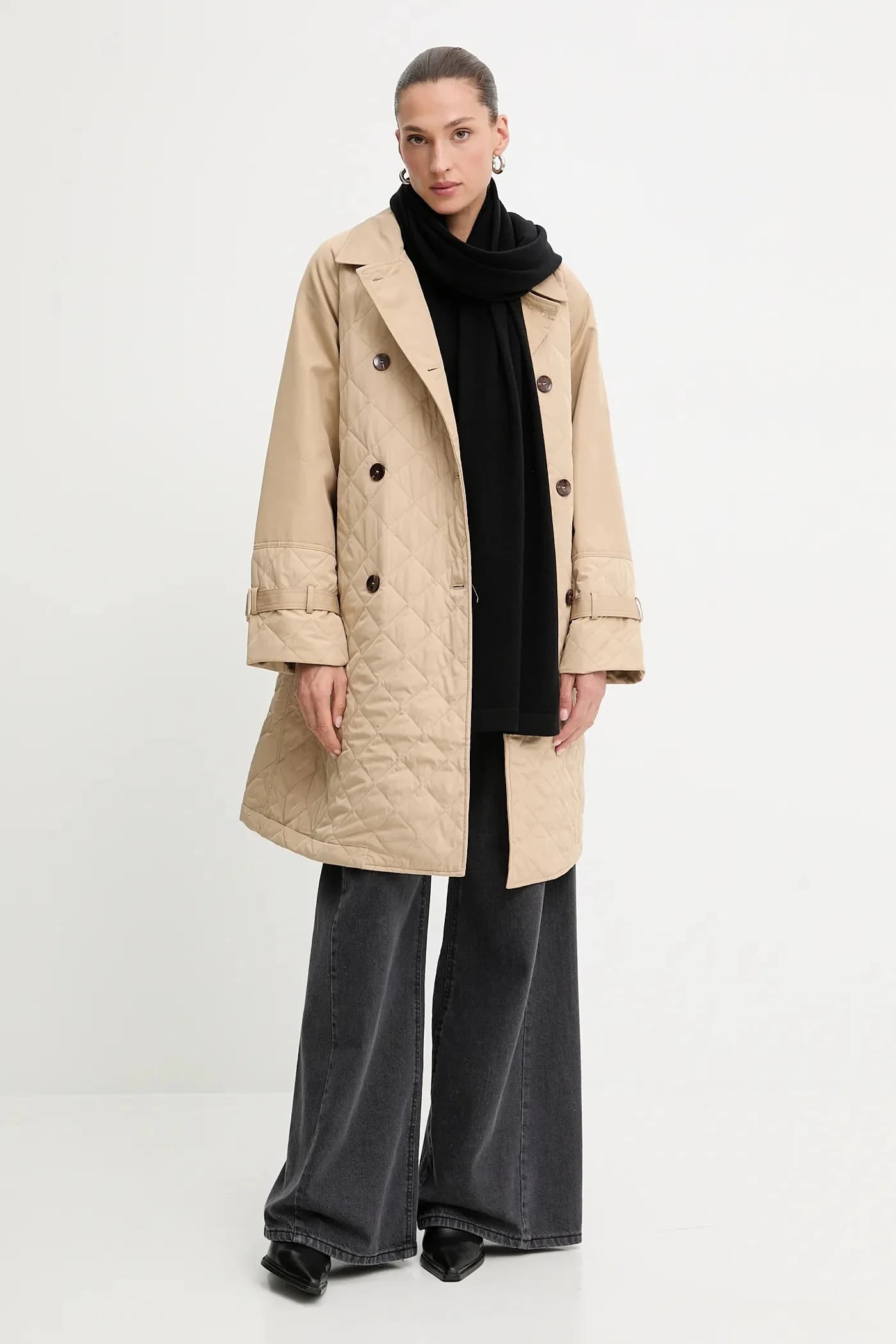 Свитер из мериносовой шерсти с шарфом - фото 2