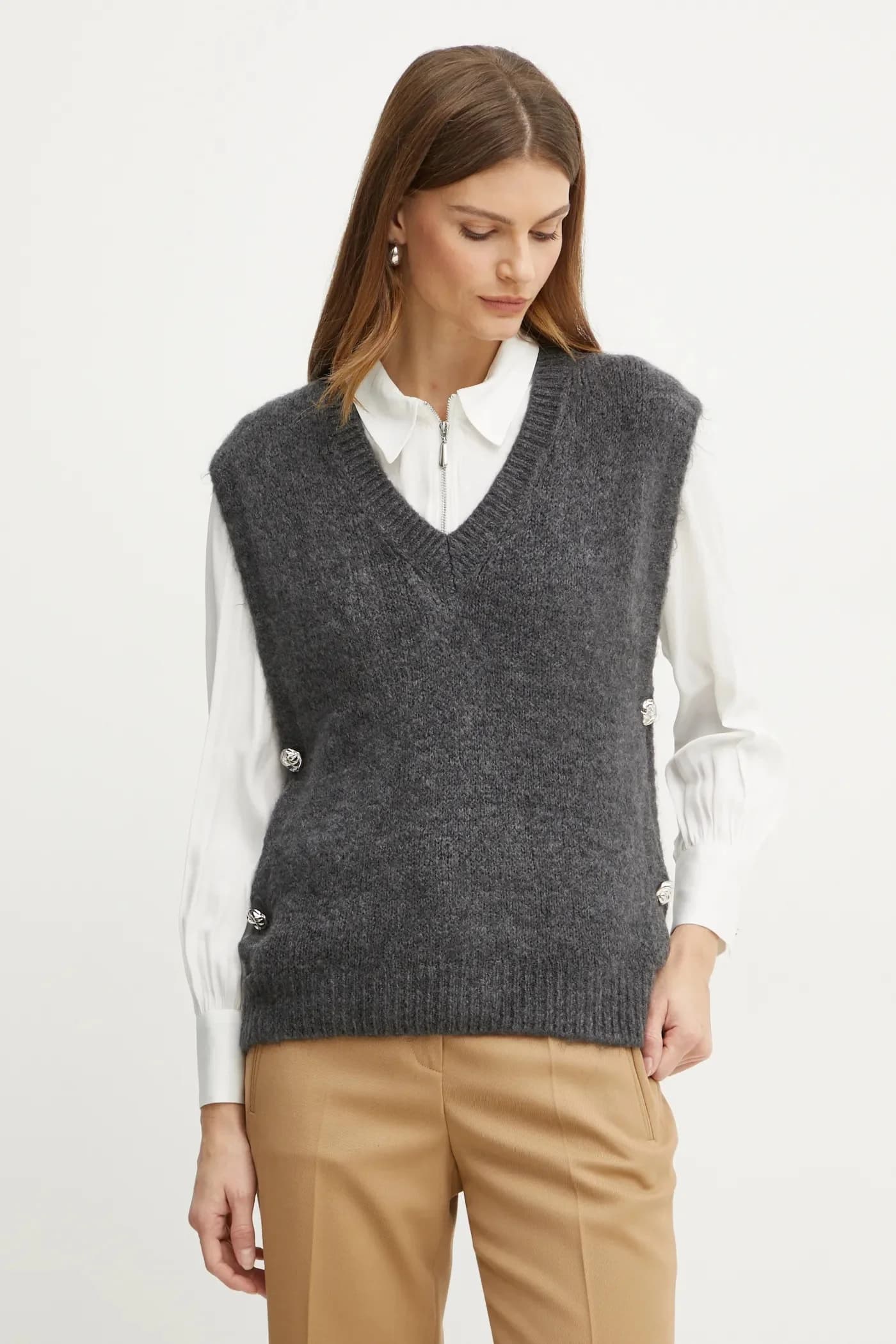 MPLUIE жилет из смесовой шерсти