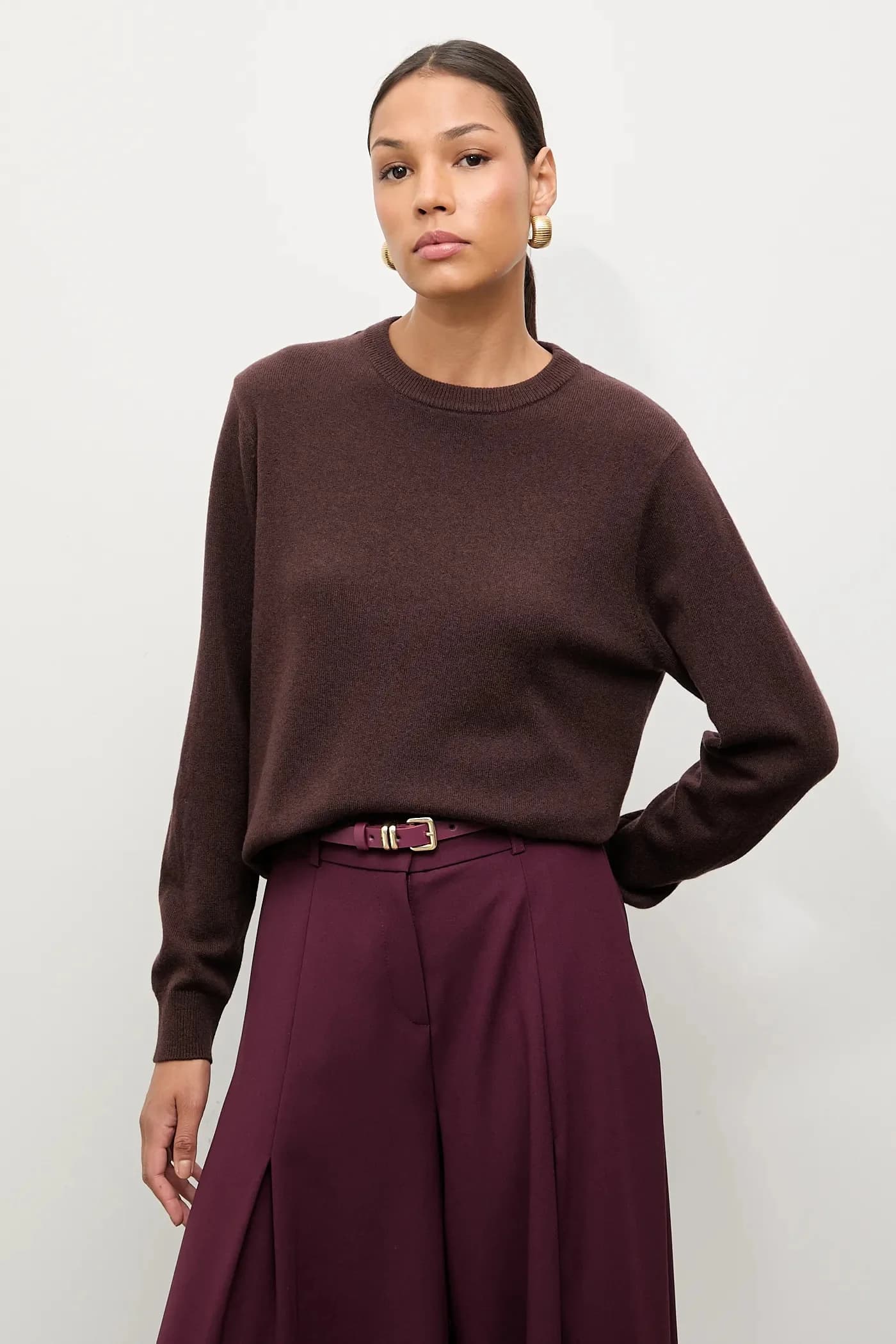 Свитер из мериносовой шерсти с шарфом - фото 4