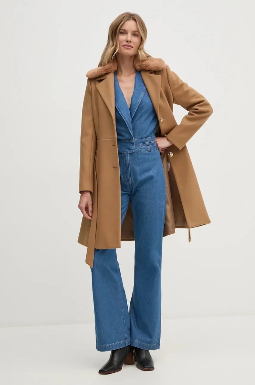 Пальто из смесовой шерсти - фото 2