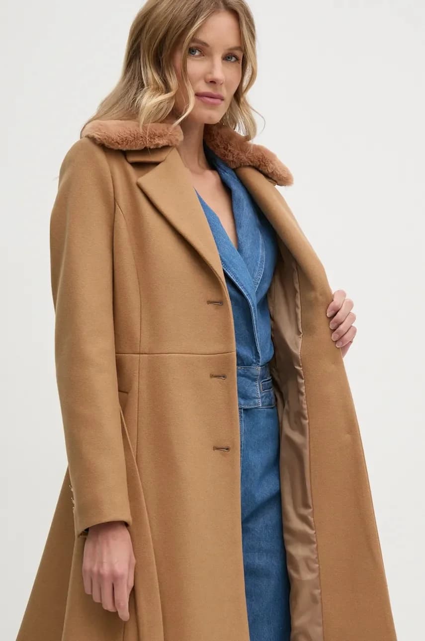 Пальто из смесовой шерсти - фото 6