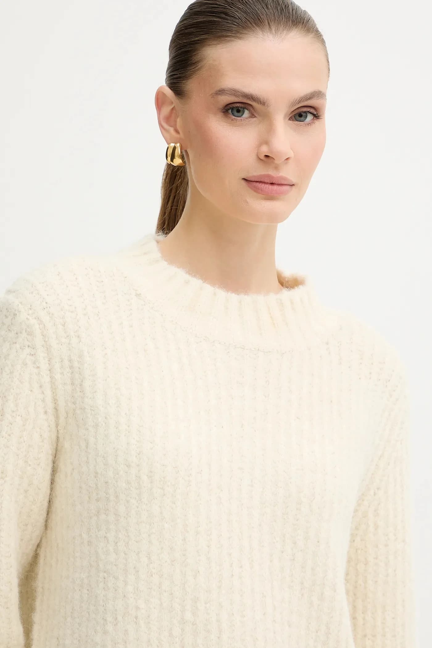 Свитер и шарф из смесовой шерсти - фото 4