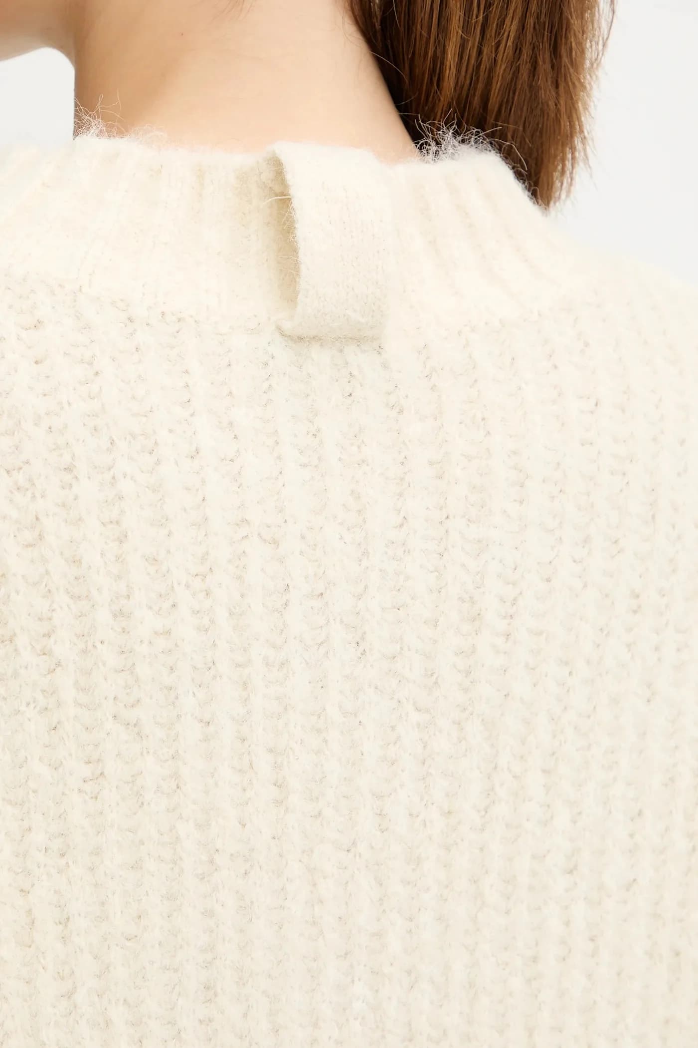 Свитер и шарф из смесовой шерсти - фото 5