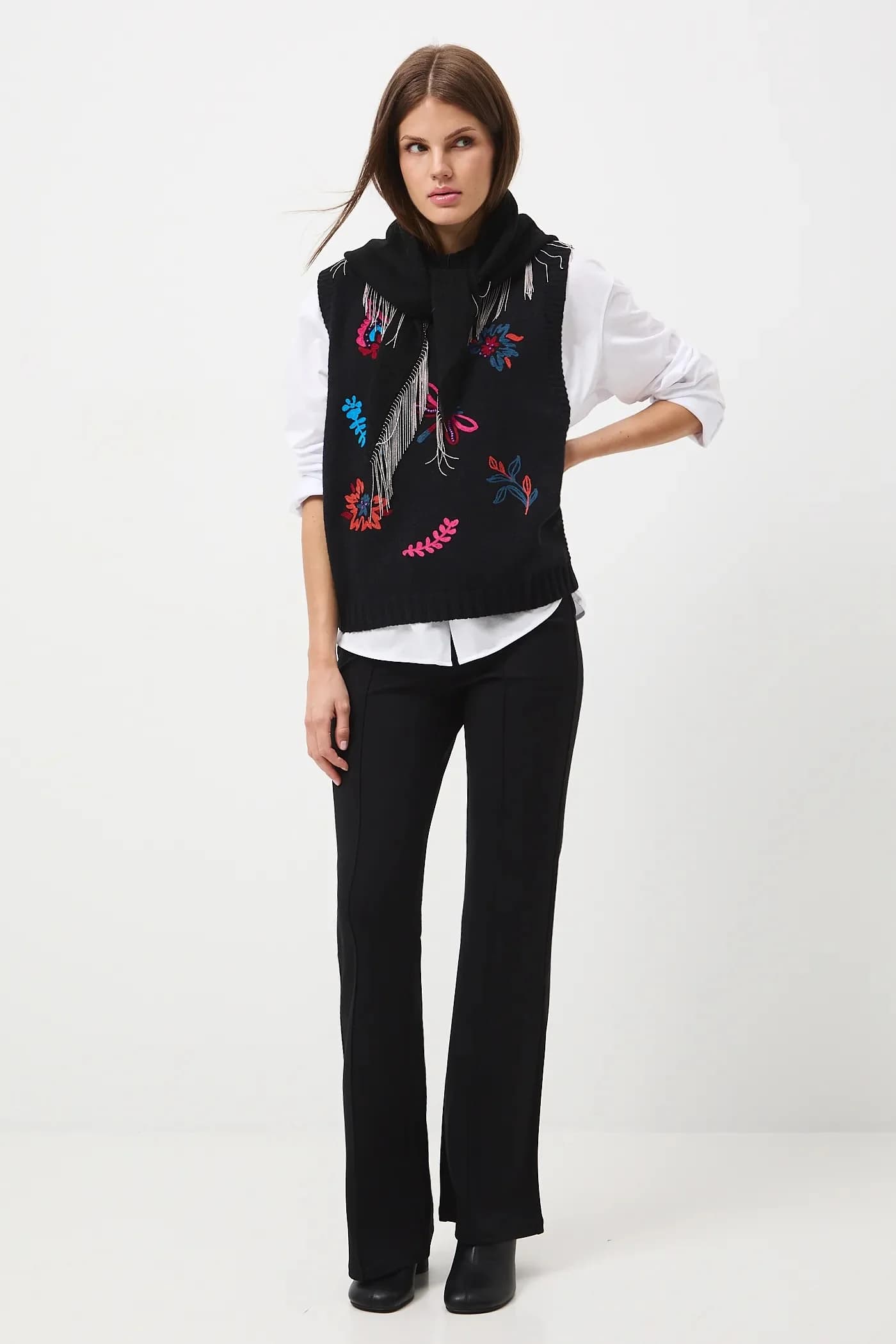 Жилет из смесовой шерсти - фото 2