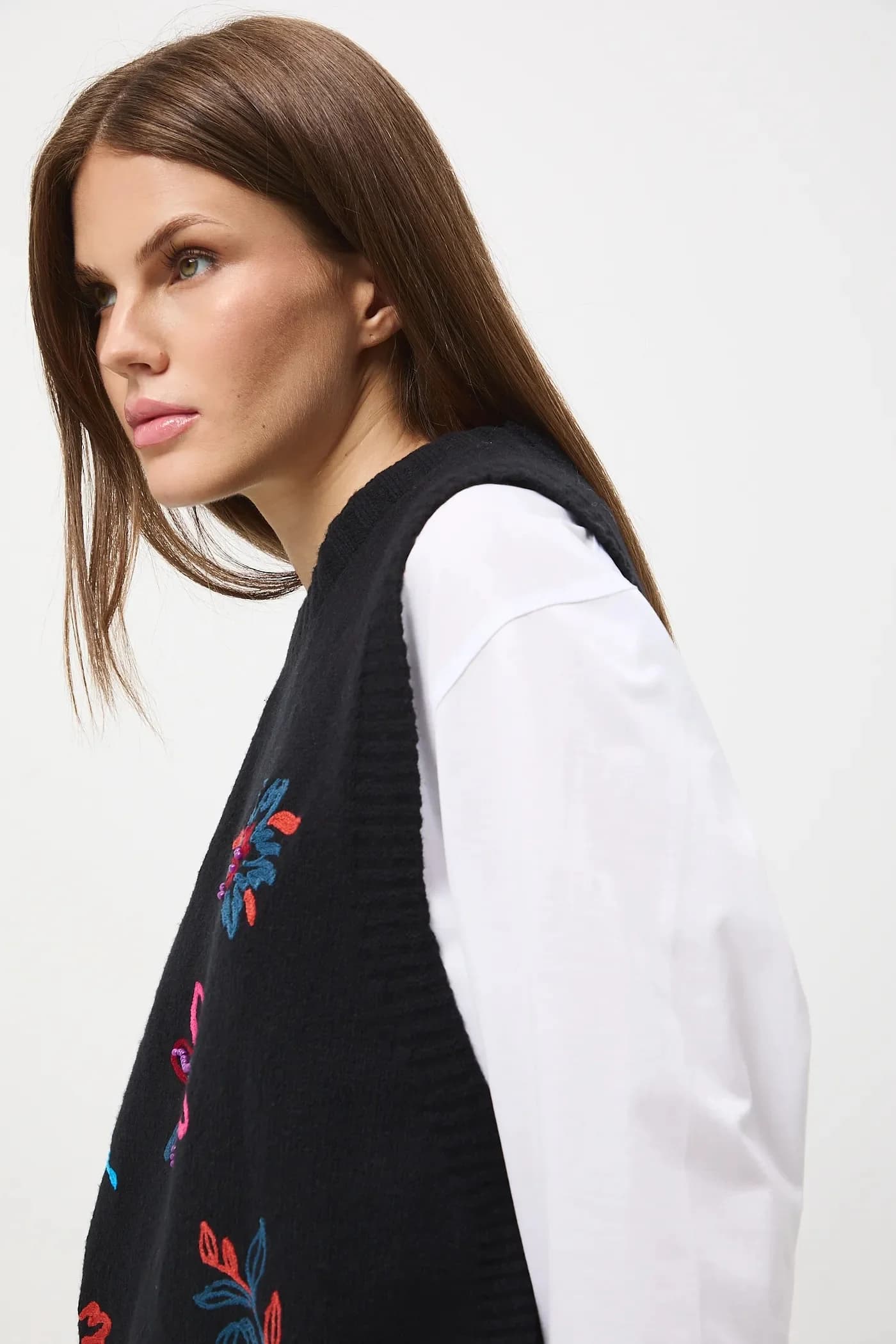 Жилет из смесовой шерсти - фото 5