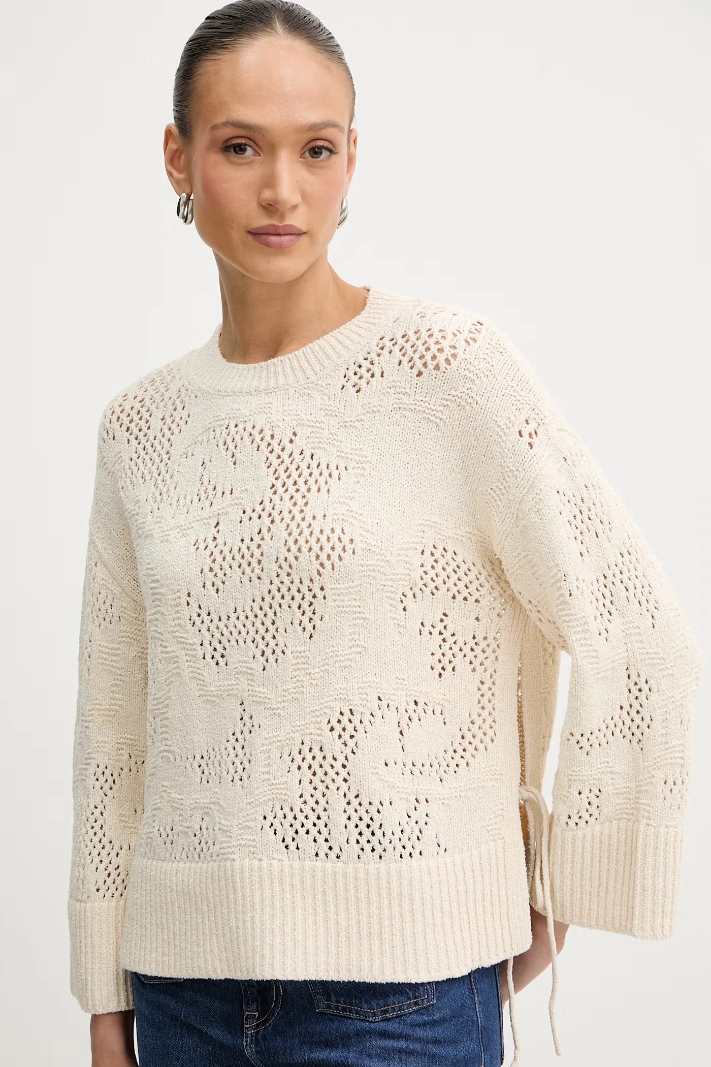 свитер из фуары с узором C - фото 4