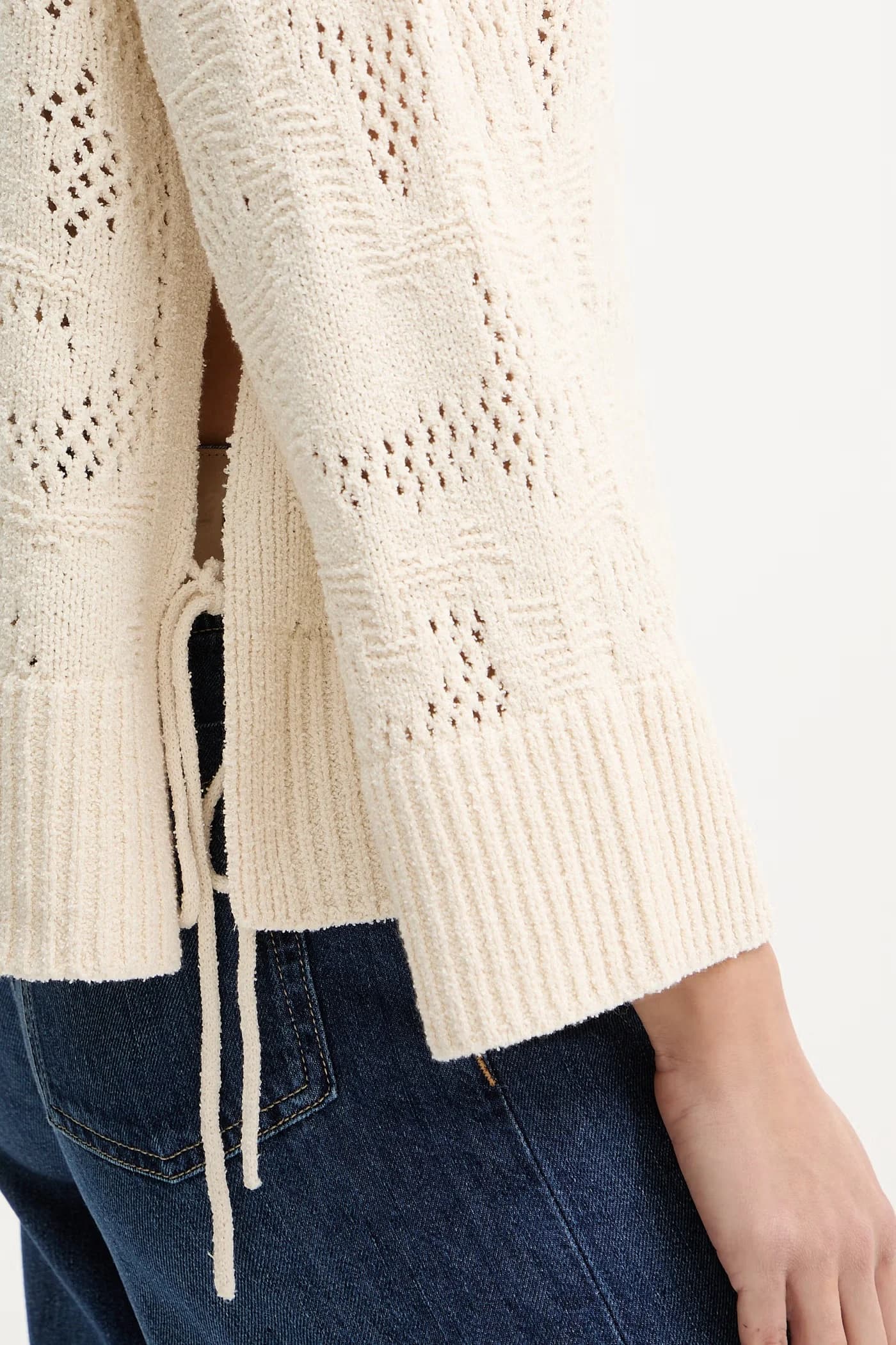 свитер из фуары с узором C - фото 6