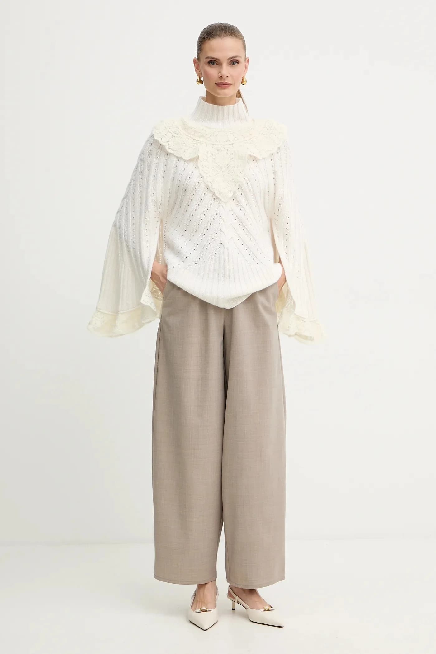 Свитер из смесовой шерсти - фото 2