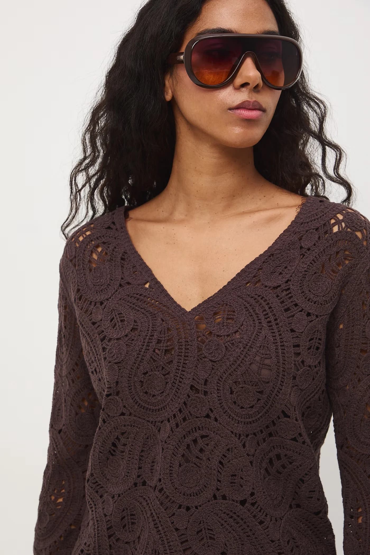 Женский ажурный свитер - фото 4