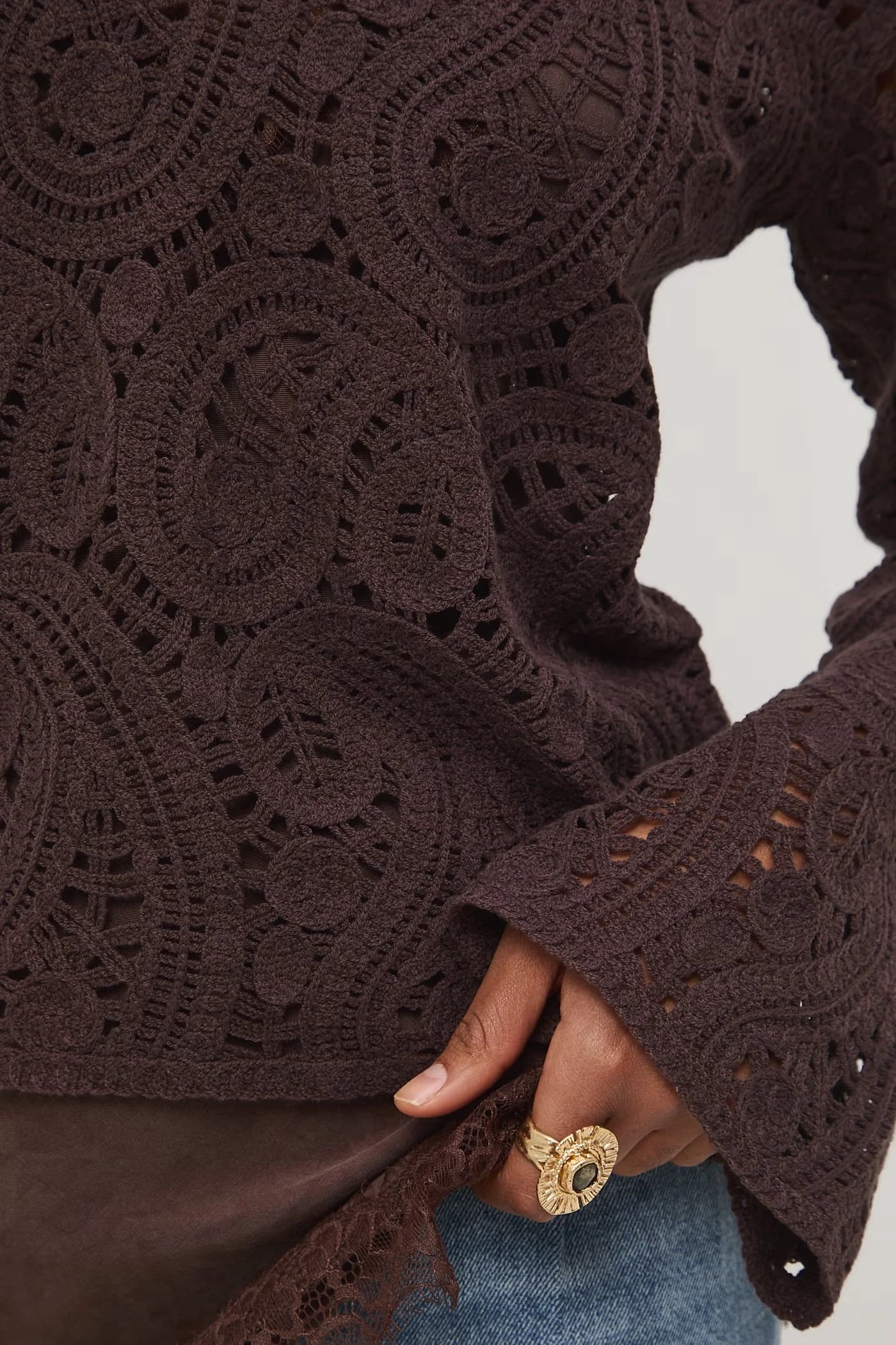 Женский ажурный свитер - фото 5