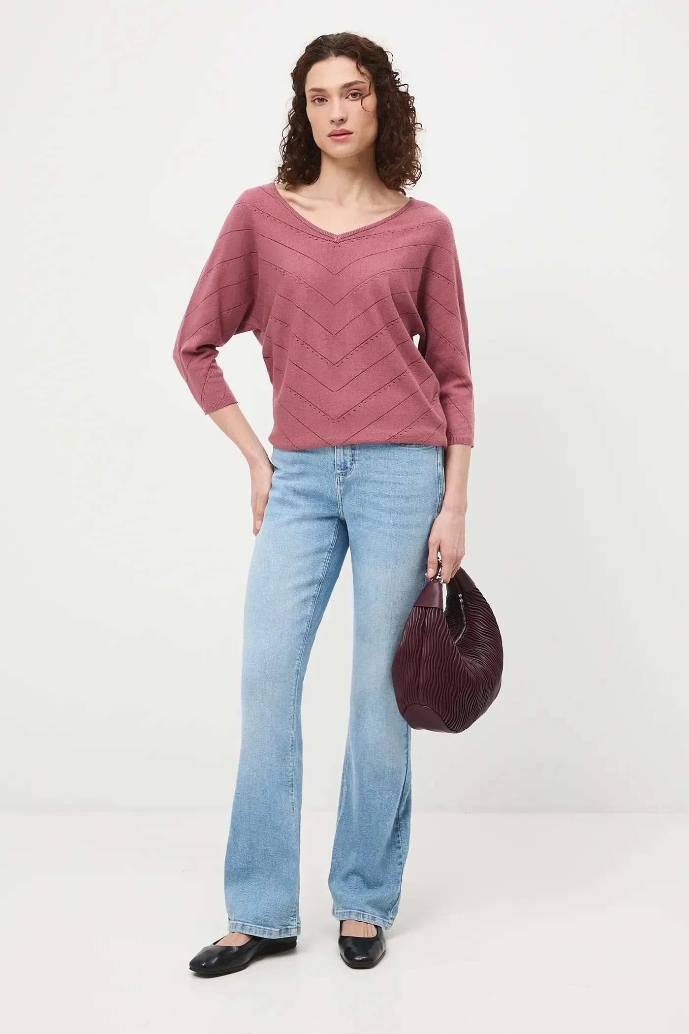 Женский ажурный свитер - фото 2