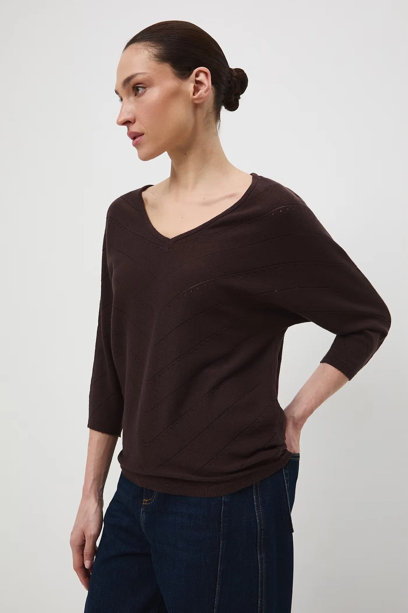 Женский ажурный свитер - фото 2