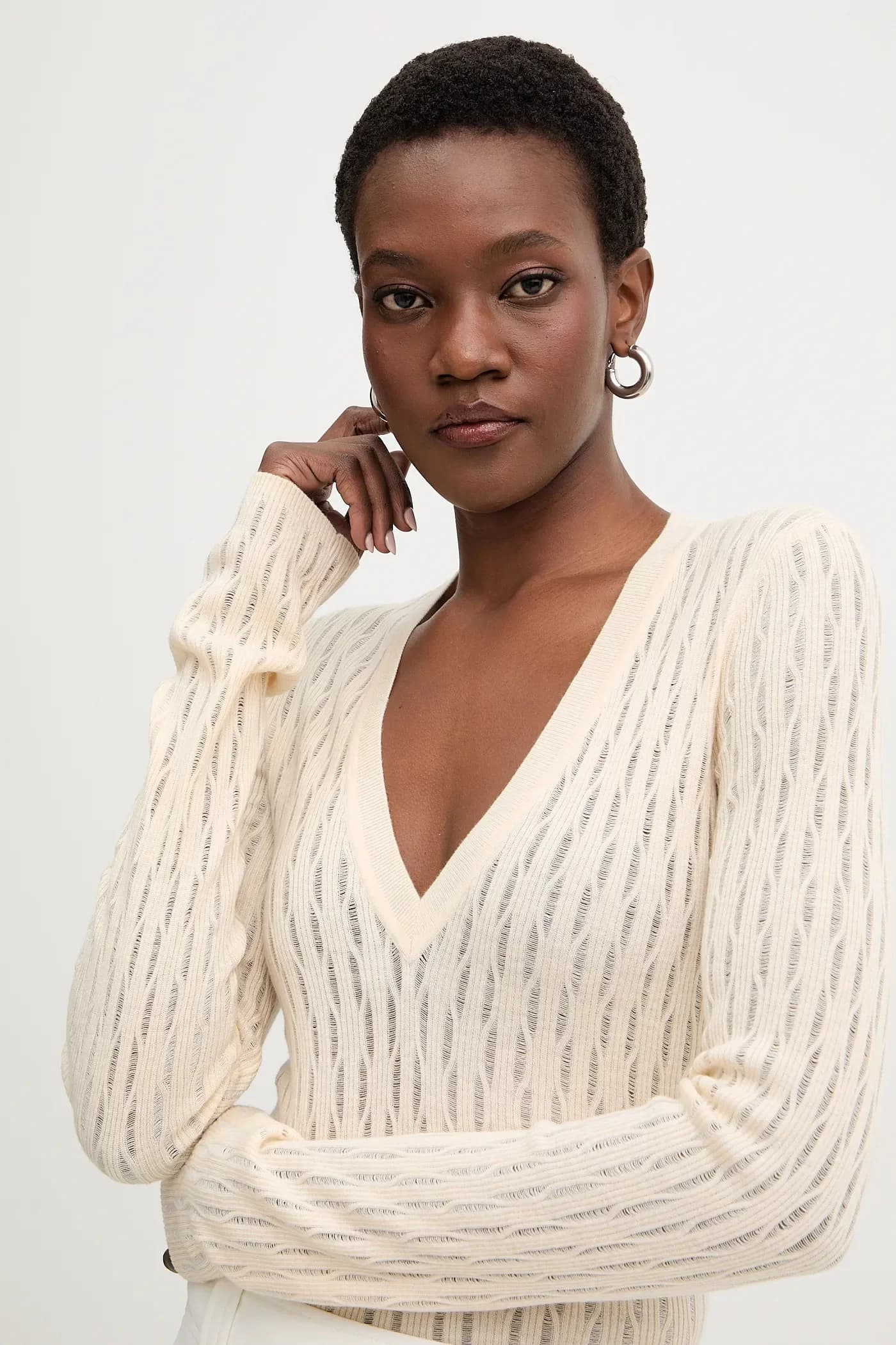 Свитер из смесовой шерсти - фото 4