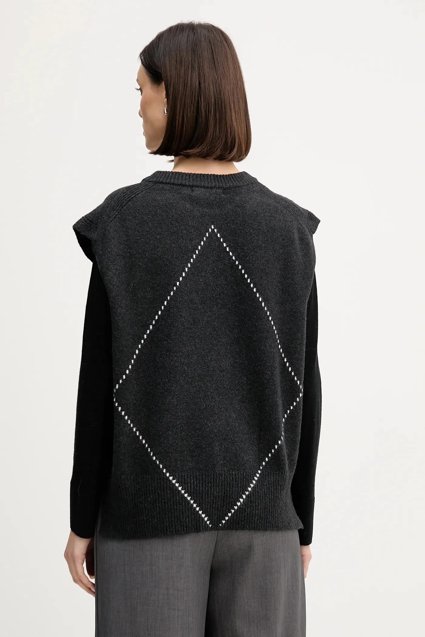 Жилет из смесовой шерсти - фото 3