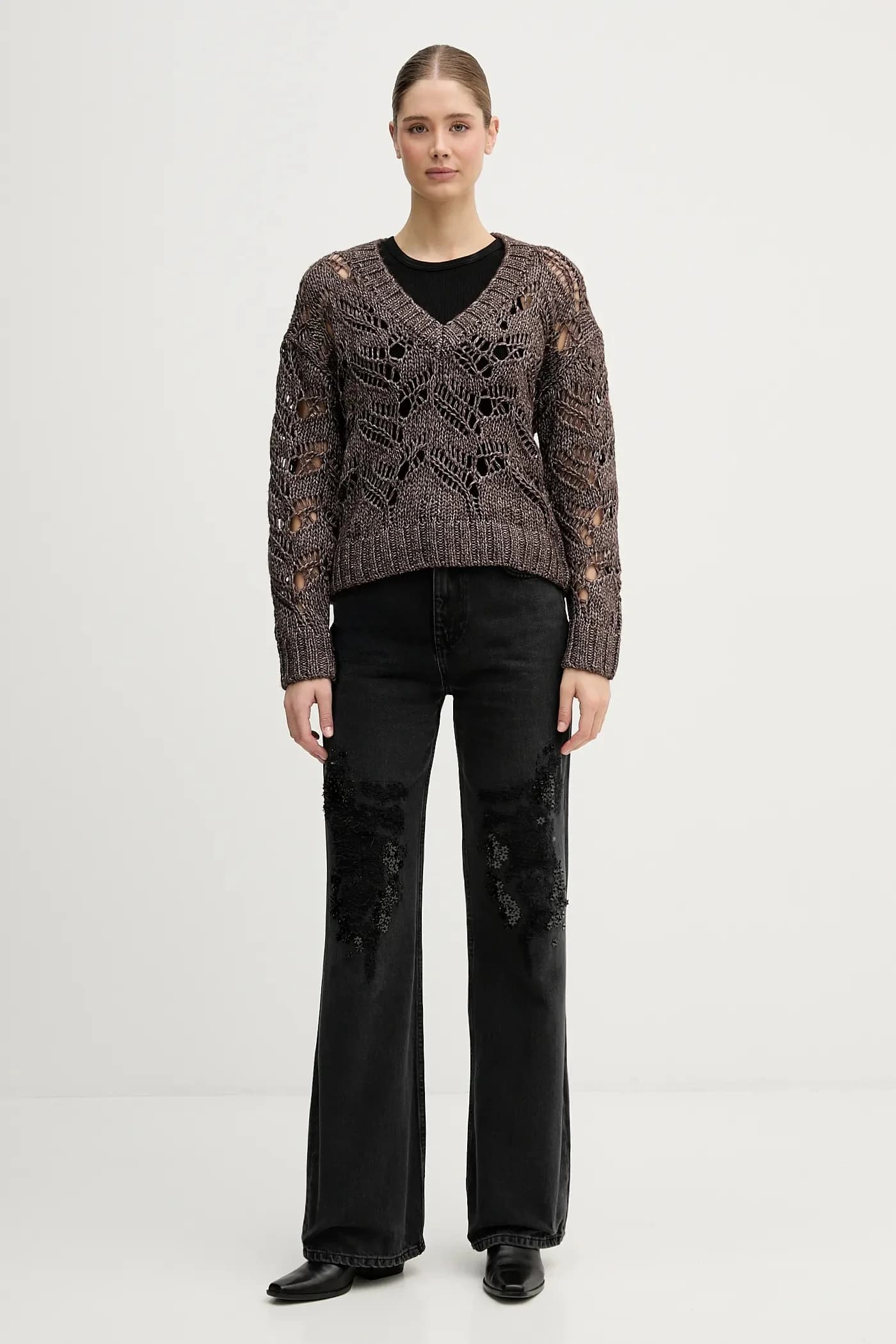 Свитер из смесовой шерсти - фото 2