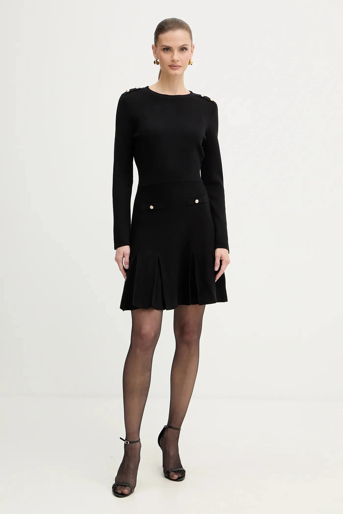 Платье из смесовой шерсти - фото 2