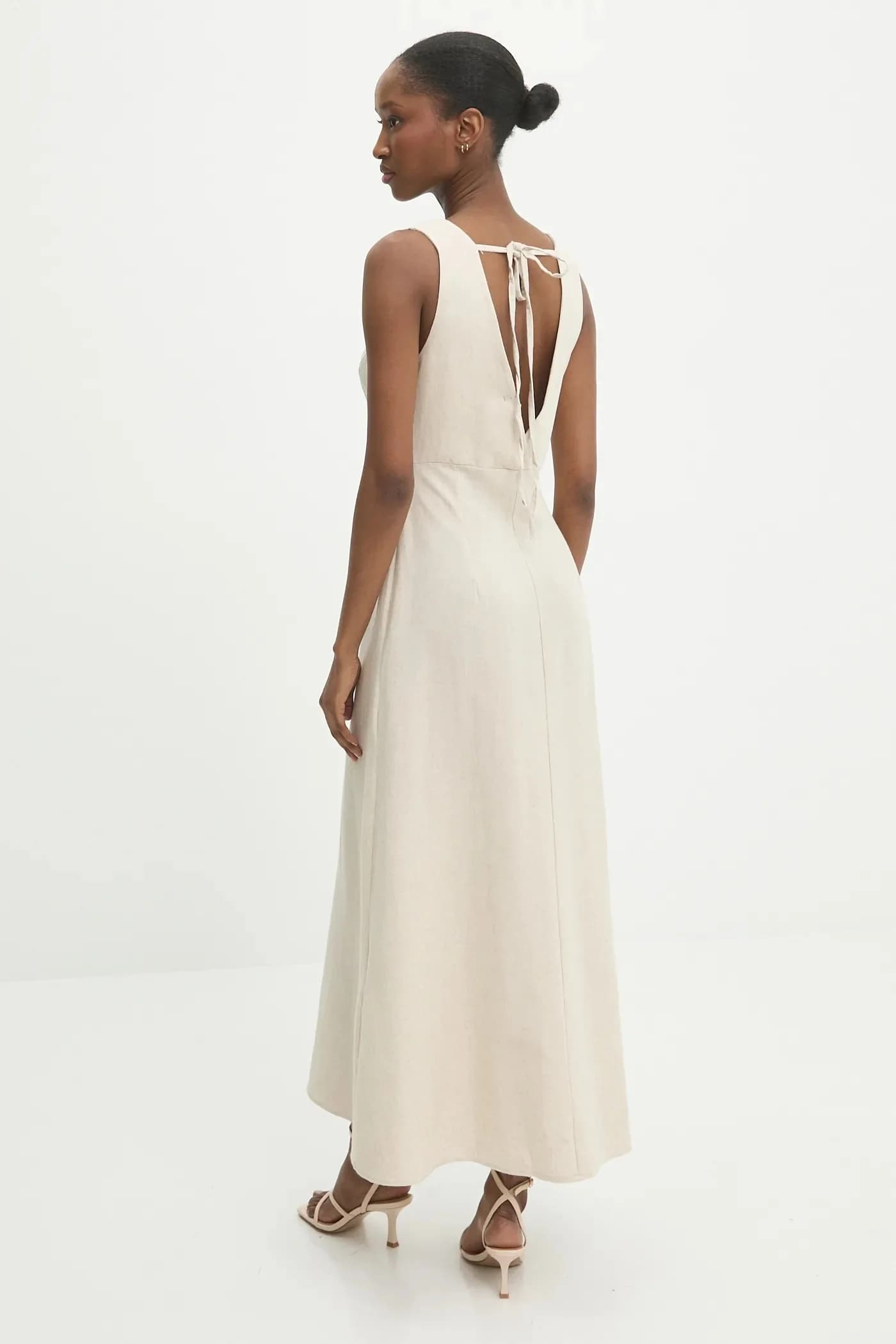 Платье из смесового льна - фото 3