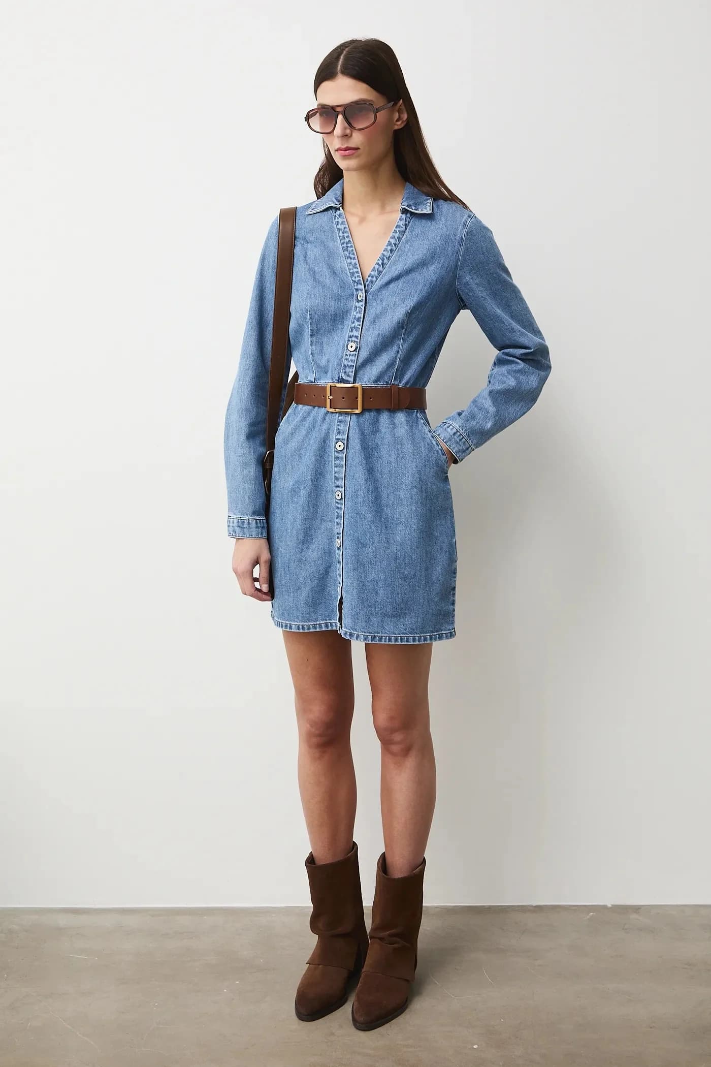 Джинсовое платье - фото 2