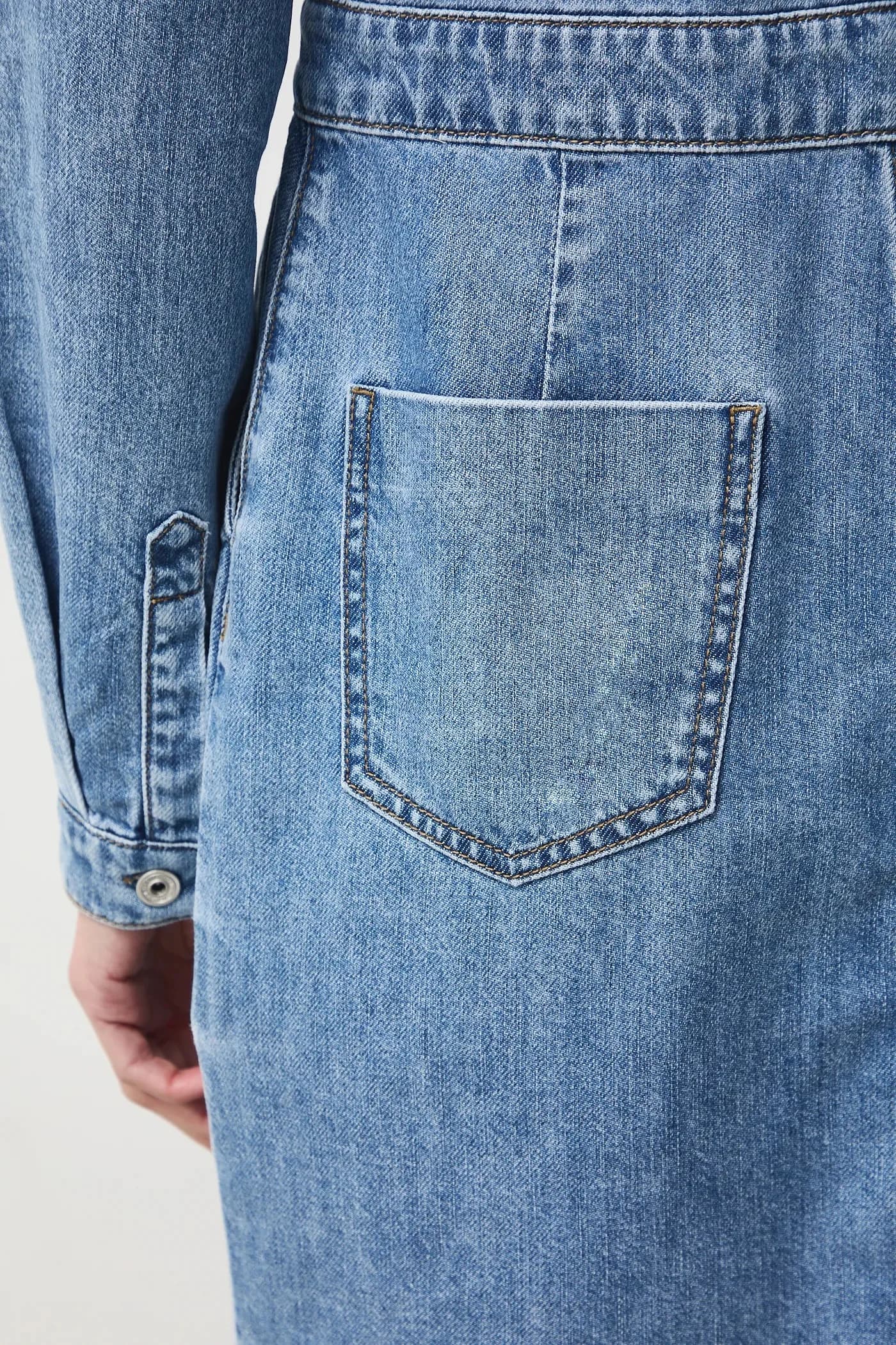 Джинсовое платье - фото 6