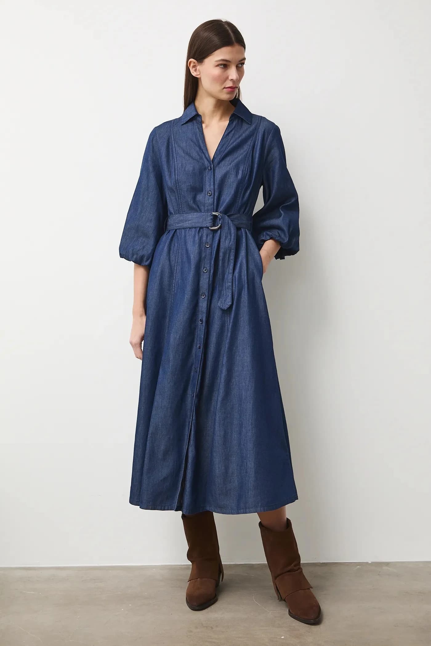 Джинсовое платье - фото 2