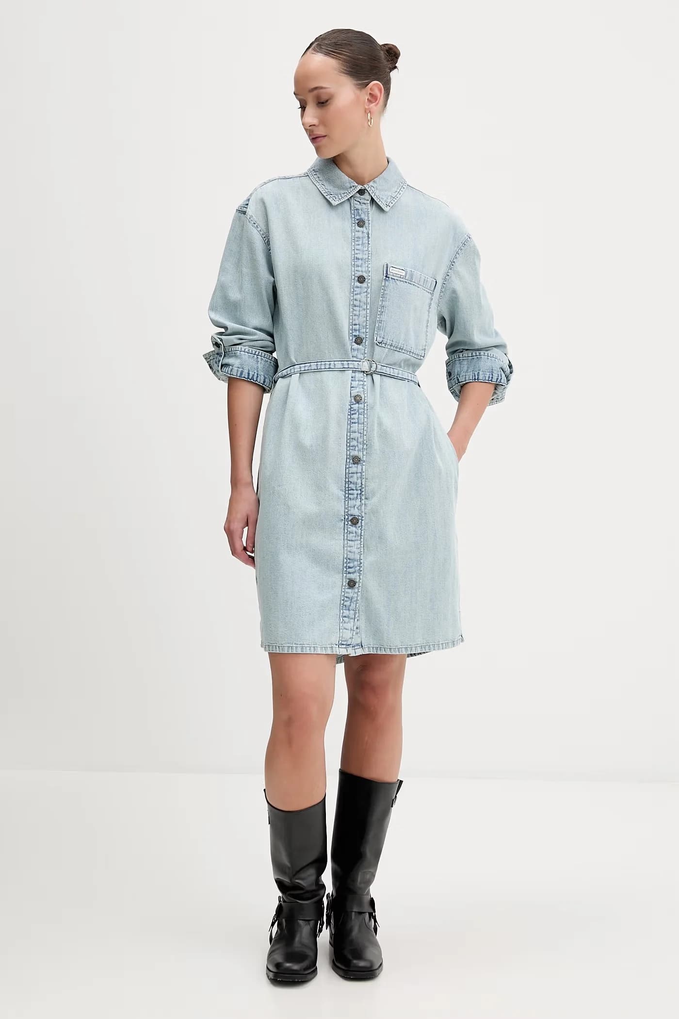 Джинсовое платье - фото 2