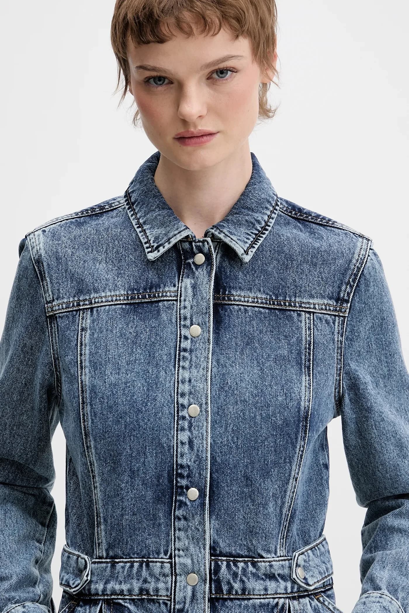 Джинсовое платье - фото 4