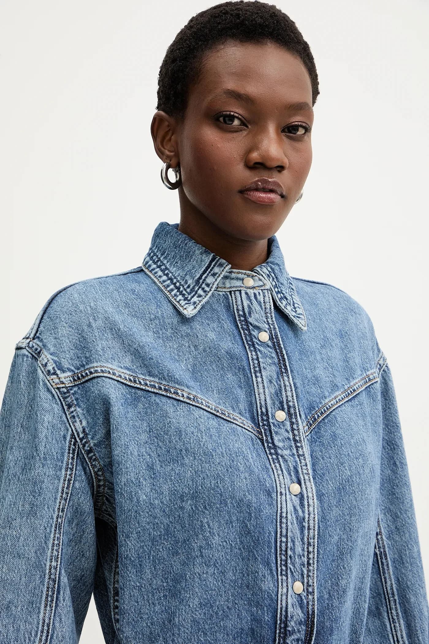 джинсовое платье C SHIRTDRESS - фото 4