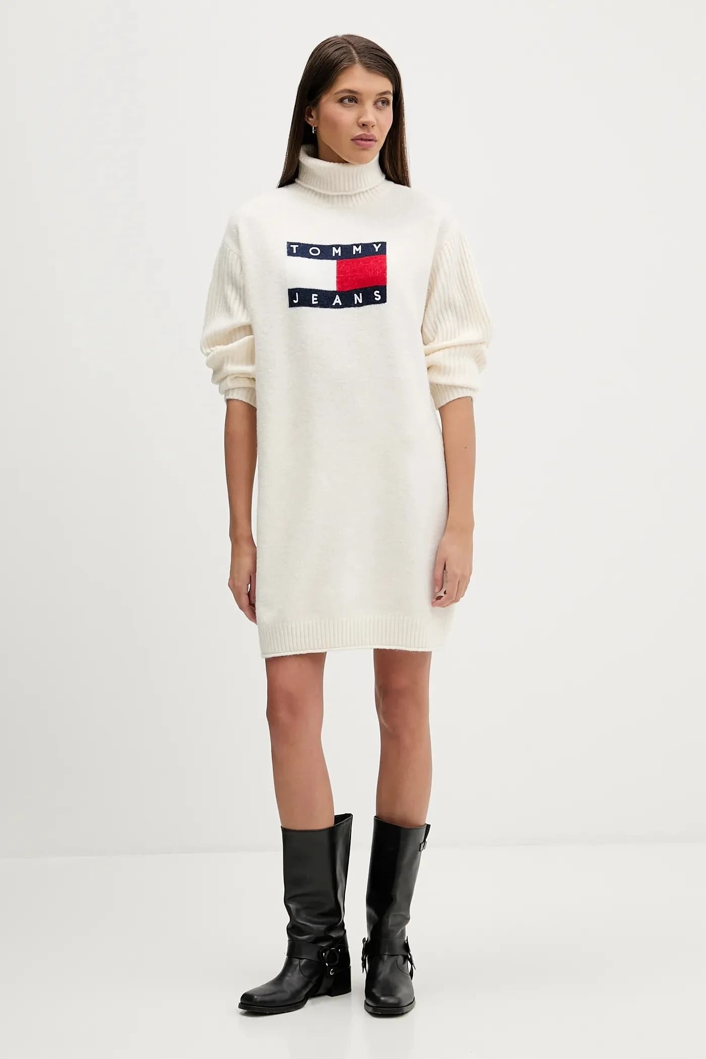 Платье из смесовой шерсти - фото 2