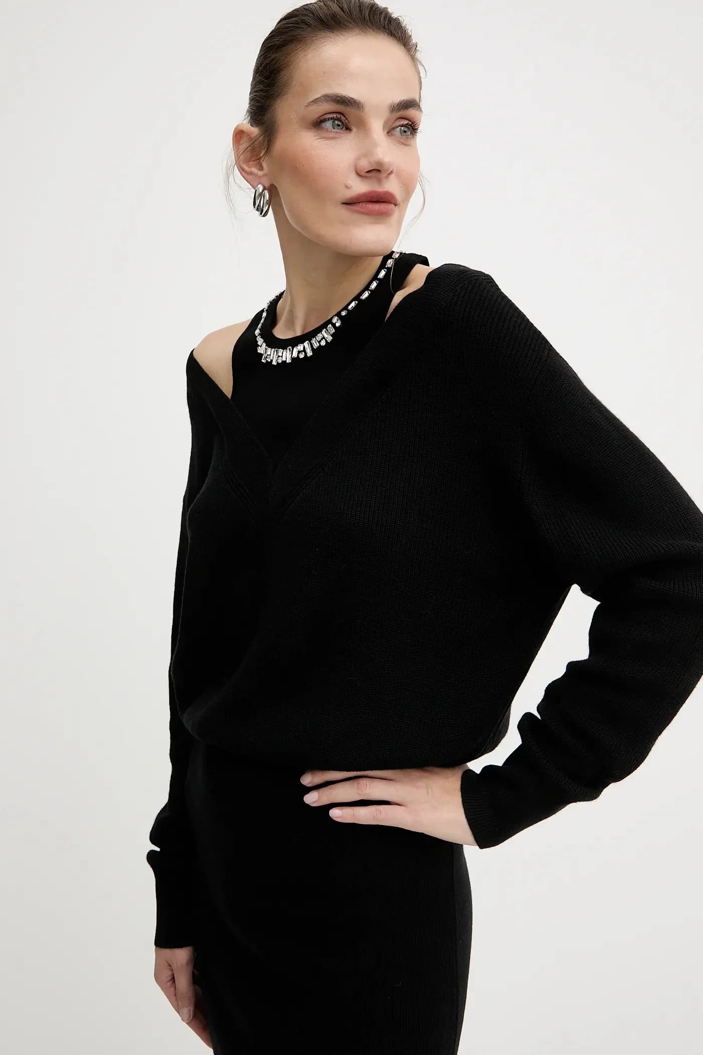 Платье из смесовой шерсти - фото 4