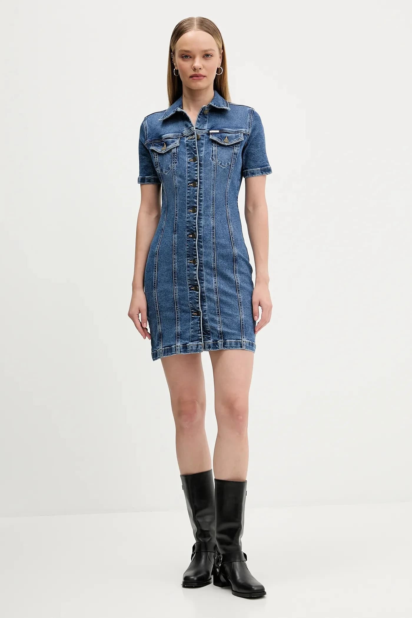 Джинсовое платье - фото 2