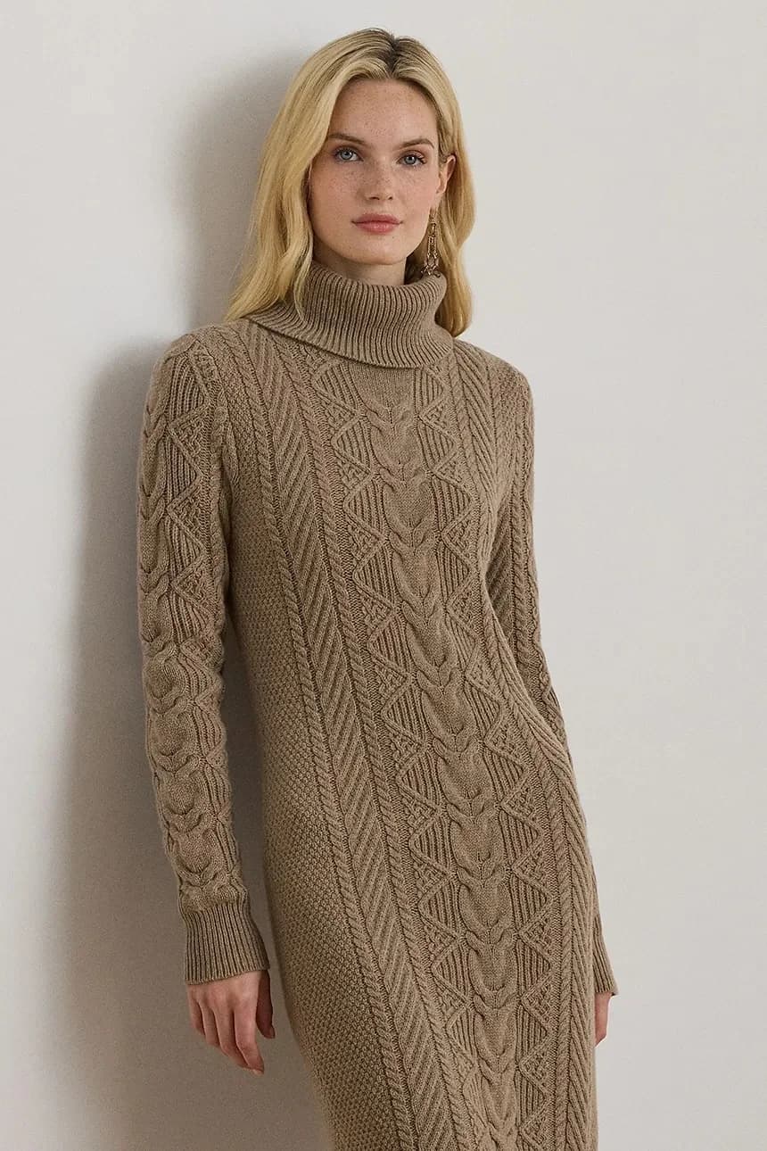 Платье из смесовой шерсти - фото 3