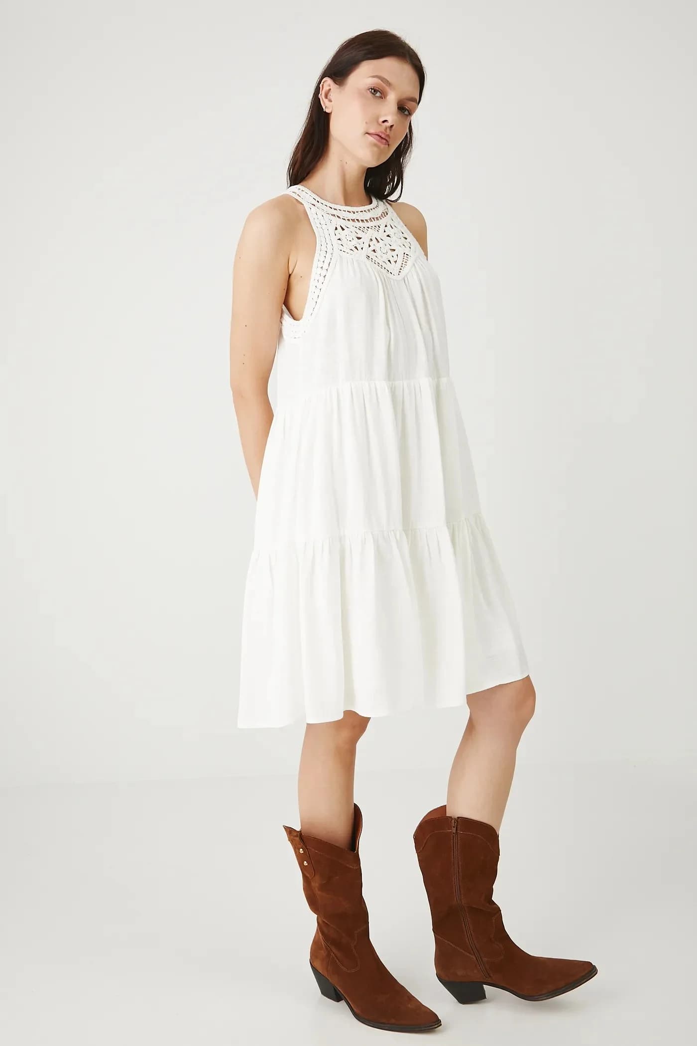 Платье из смесового льна - фото 7