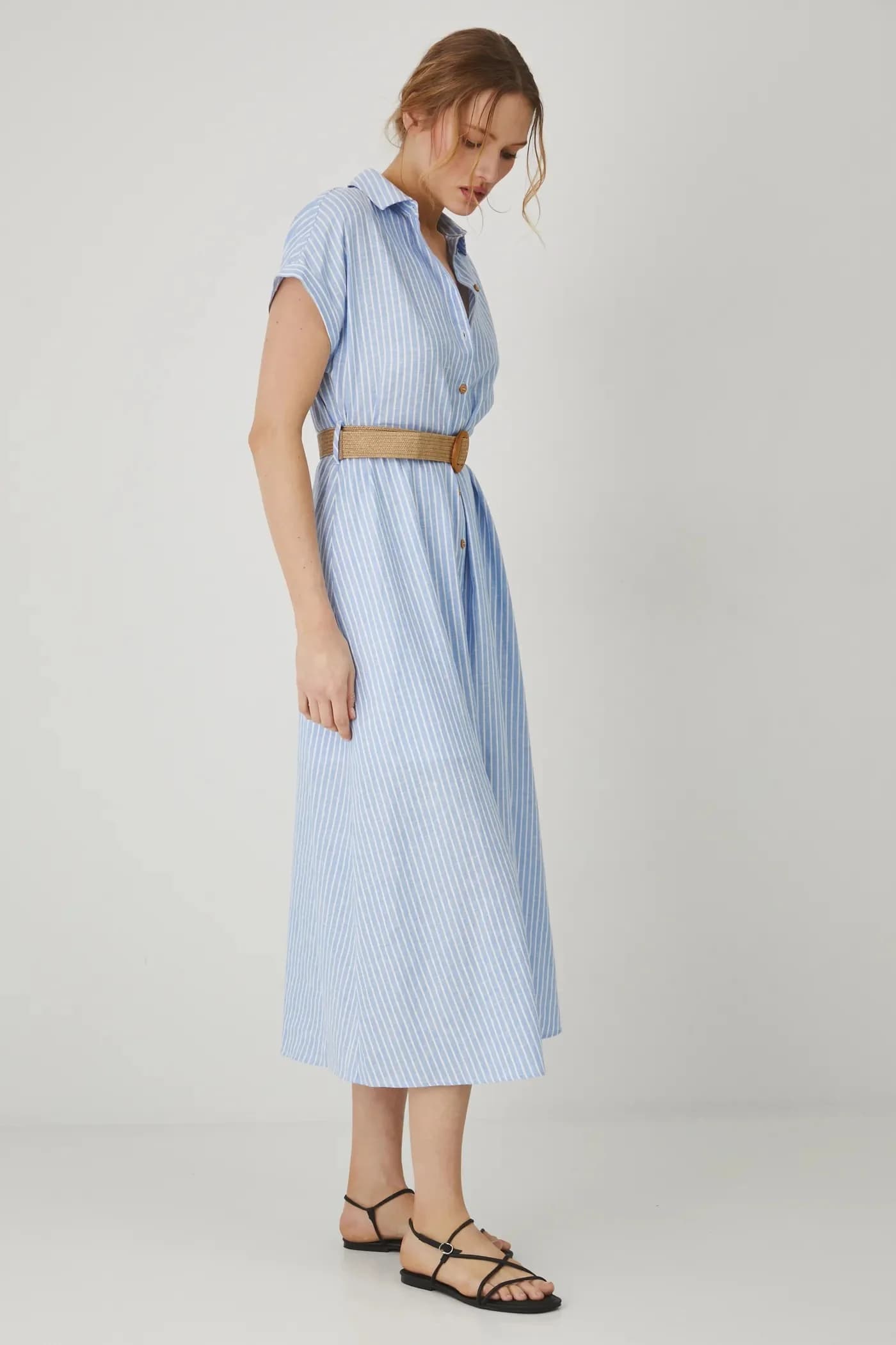 Льняное платье - фото 3