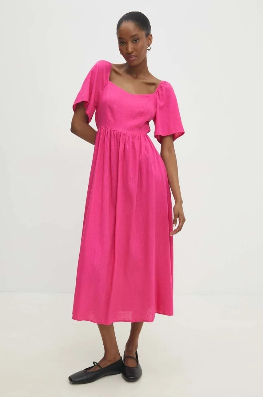 Льняное платье - фото 2