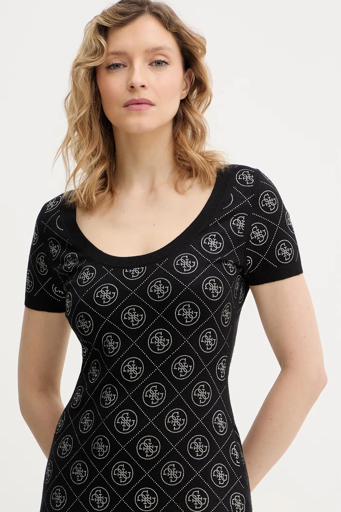 Платье из смесовой шерсти 4G. - фото 4