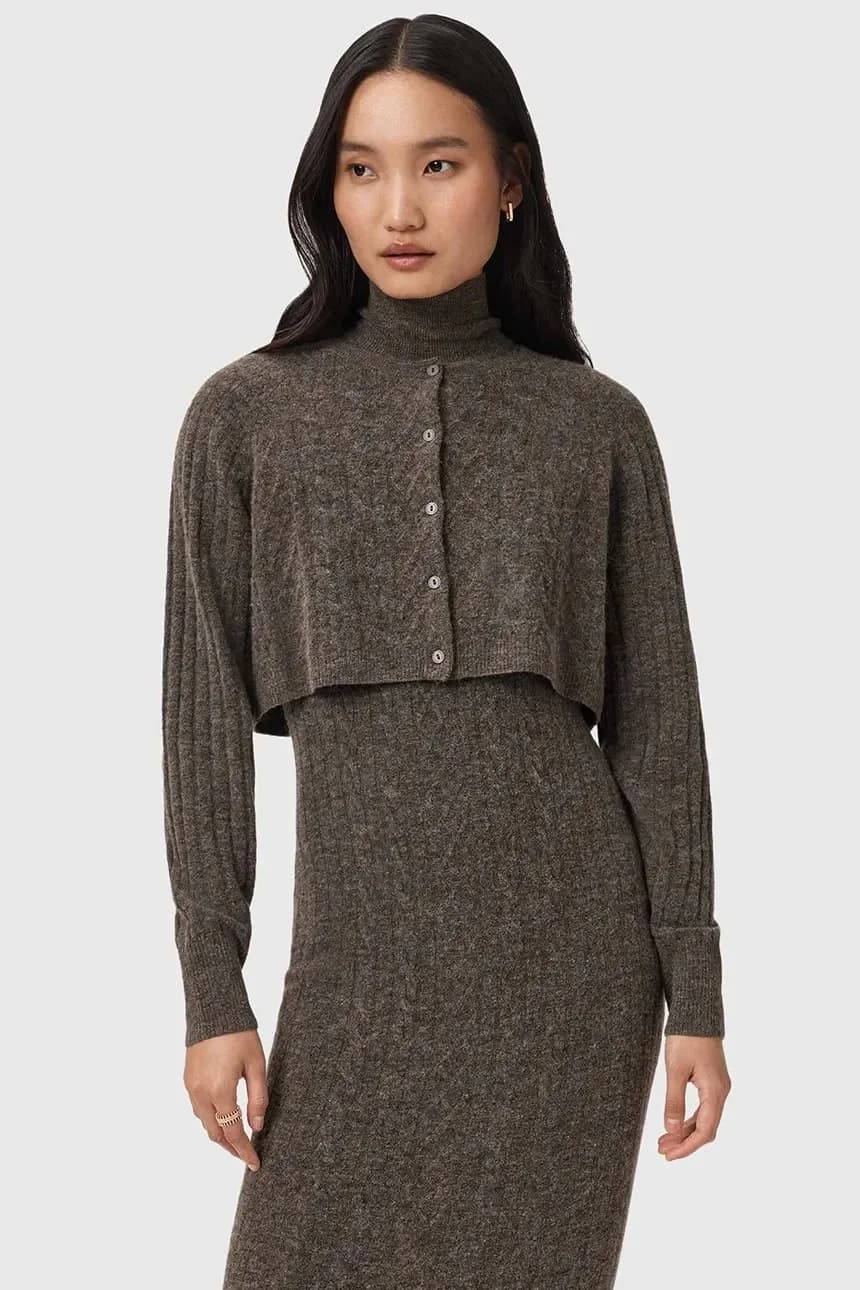 Платье и кардиган из шерсти - фото 4