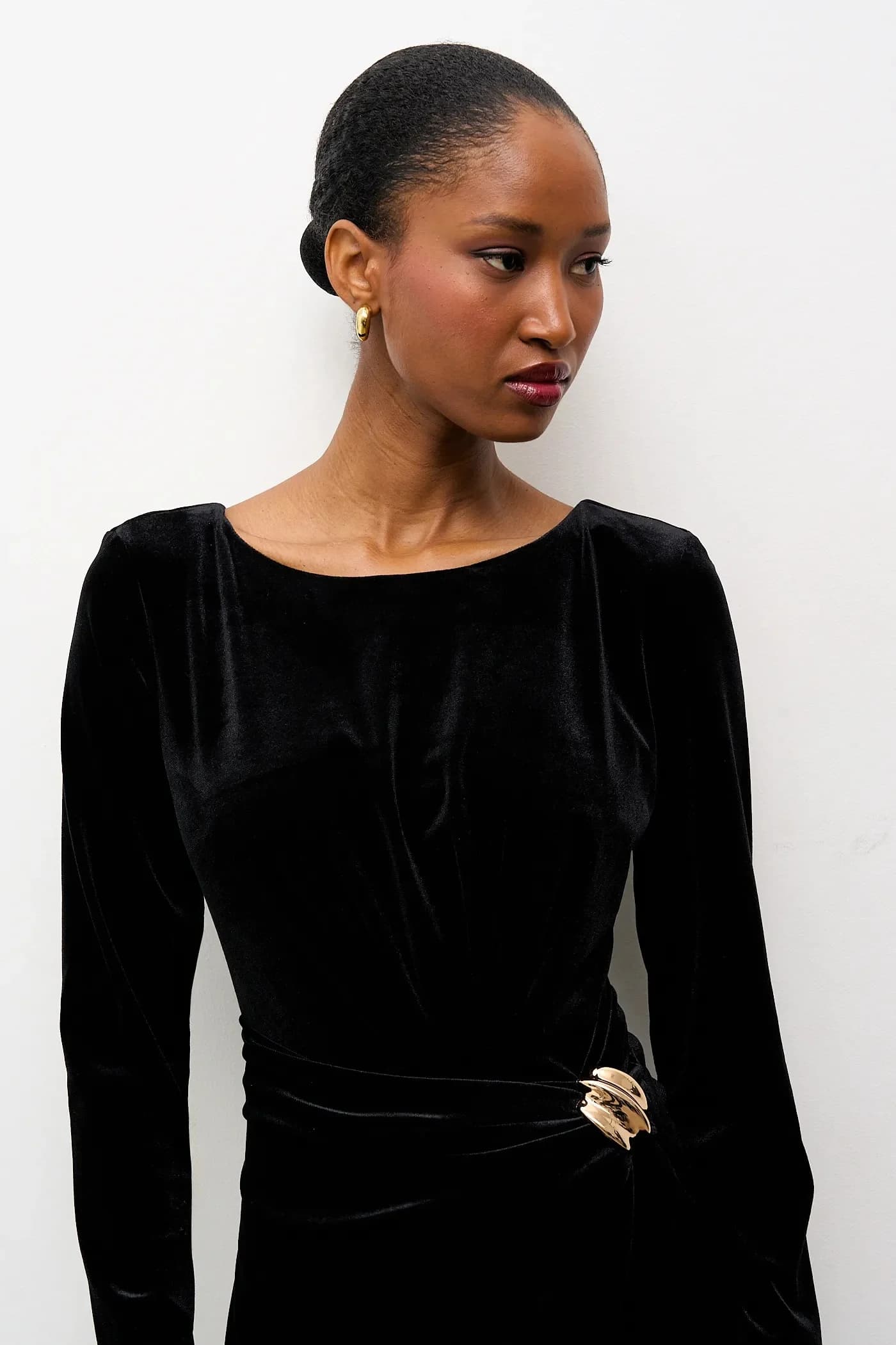 Велюровое платье - фото 4