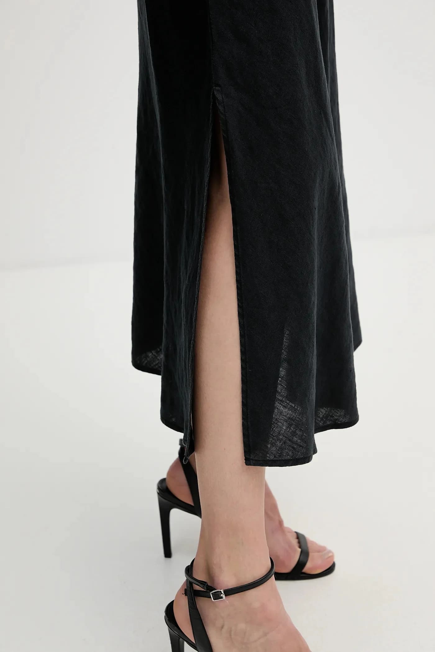 Льняное платье - фото 5