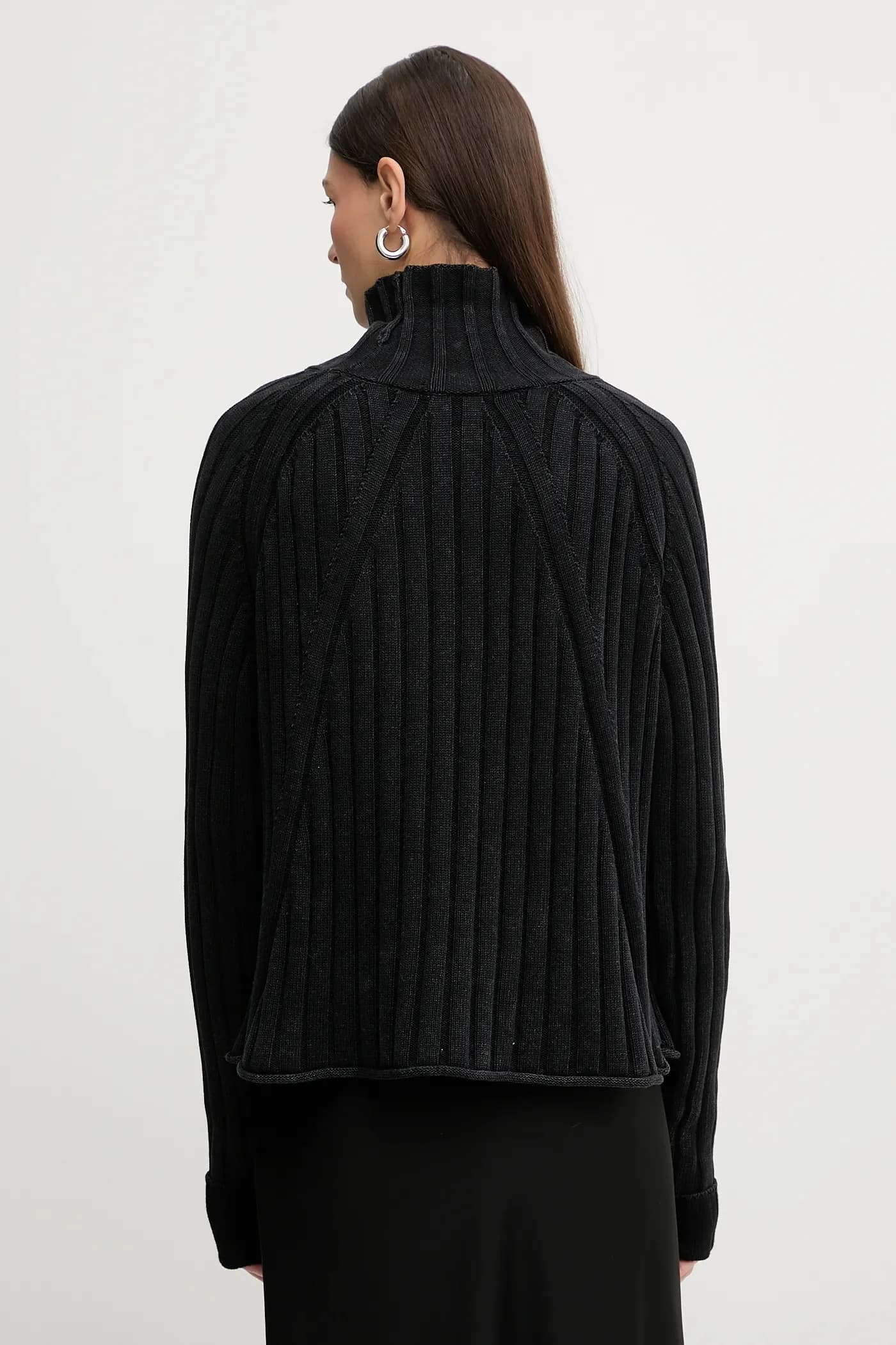 Свободный стираный свитер из черепахового хлопка - фото 3